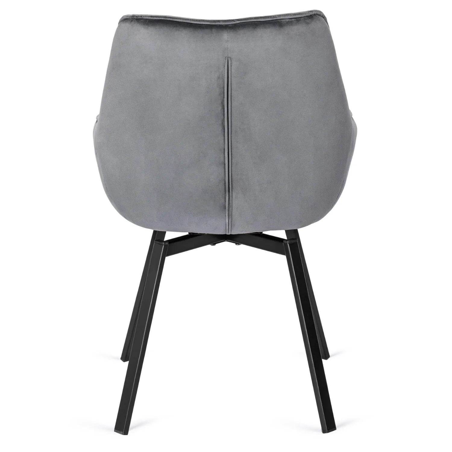 Elite LUNA Grey Velvet Swivel Chair – Modern Comfort with Style