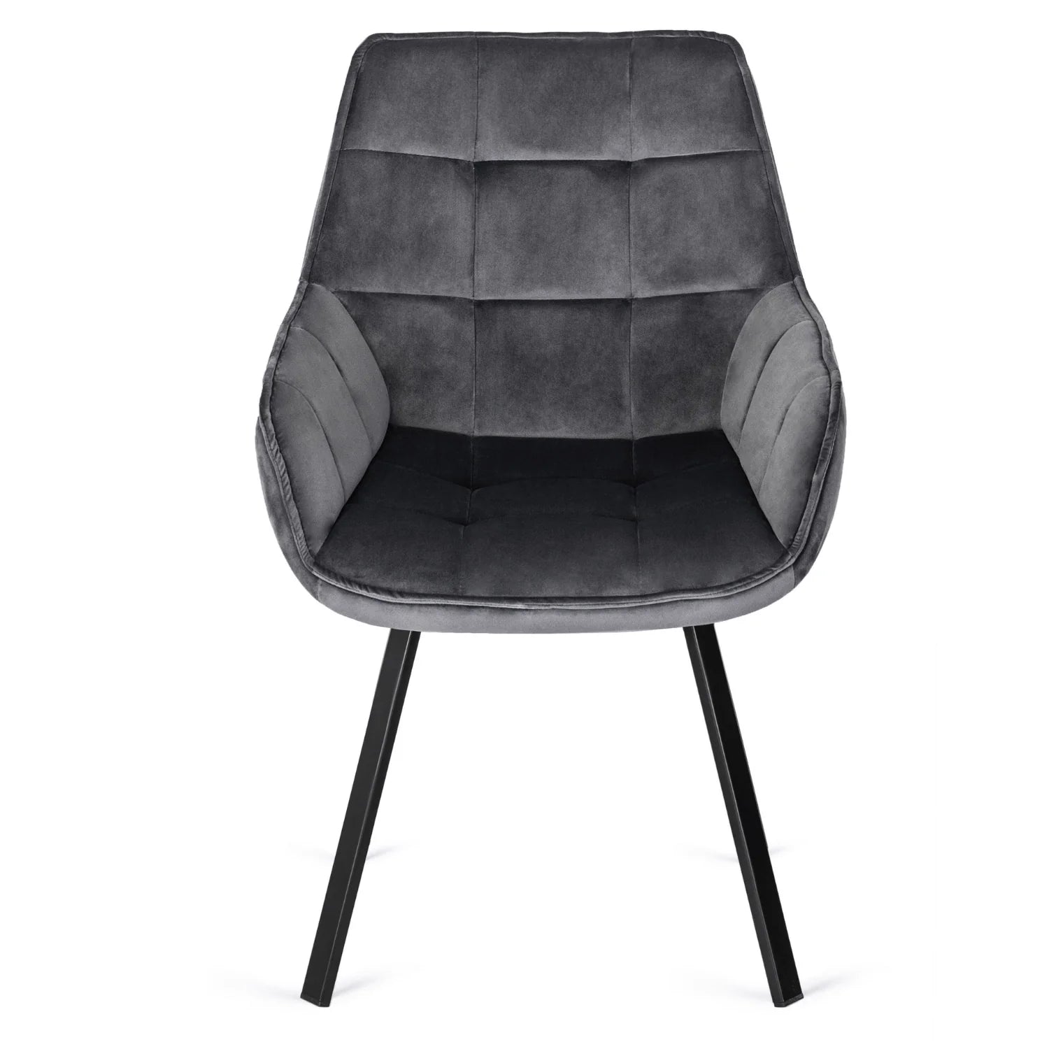 Elite LUNA Grey Velvet Swivel Chair – Modern Comfort with Style