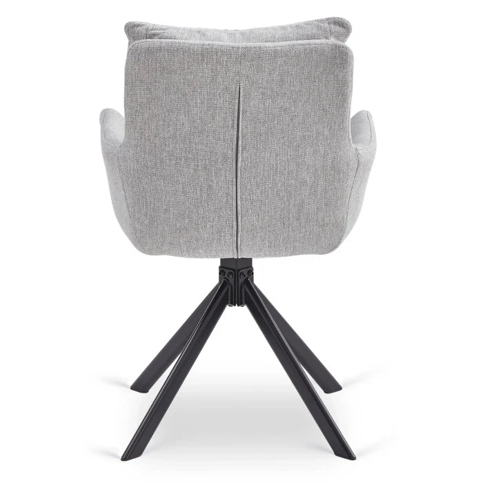 Elite PAUL Modern Upholstered Swivel Chair- Grey
