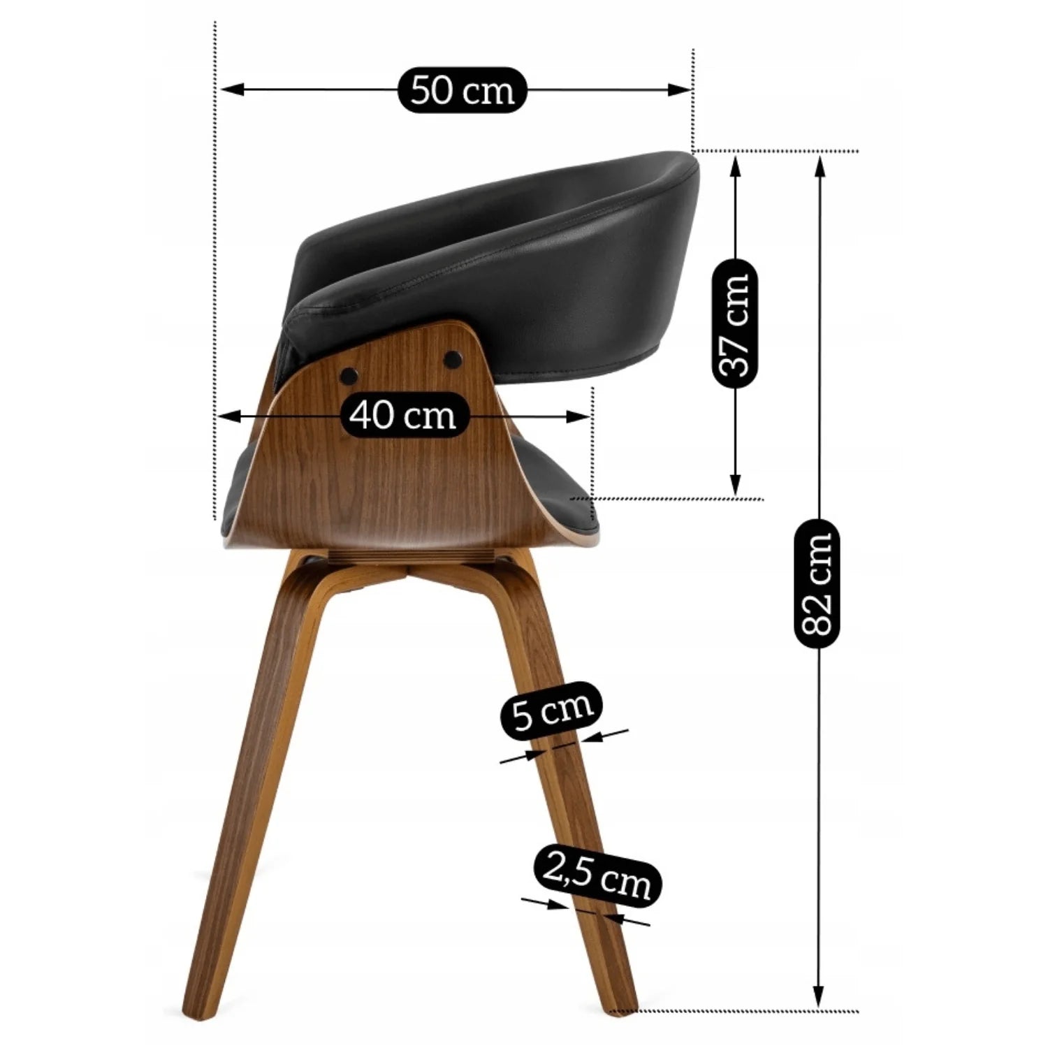 Elite OHIO Black Chair – A Fusion of Modern Elegance & Comfort