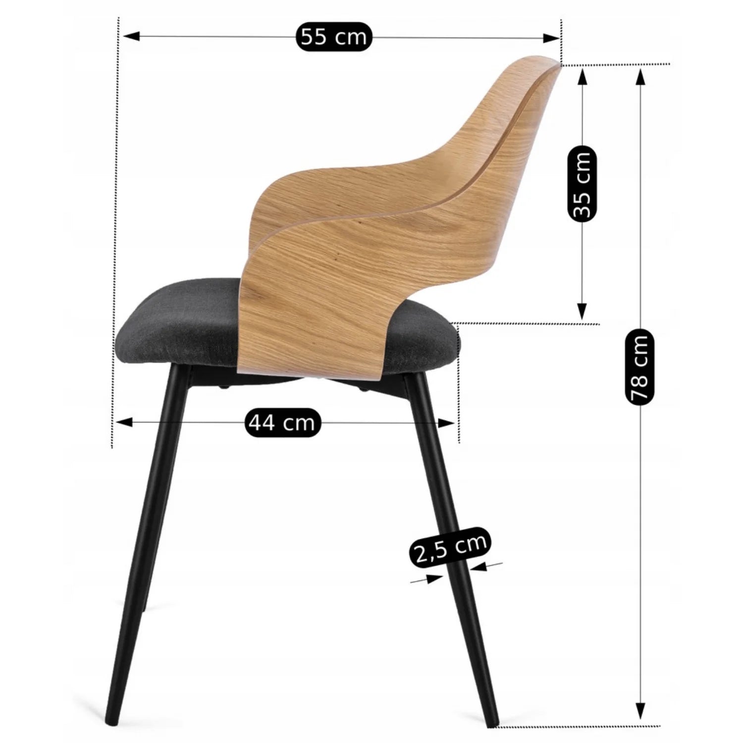 Elite ORBI Chair – Golden Oak/Black