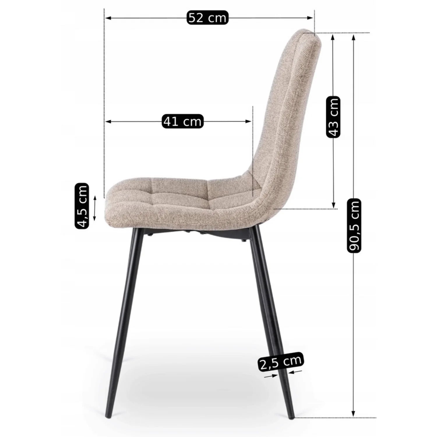 Elite PERU 2 Beige Upholstered Chair – Timeless Elegance & Comfort