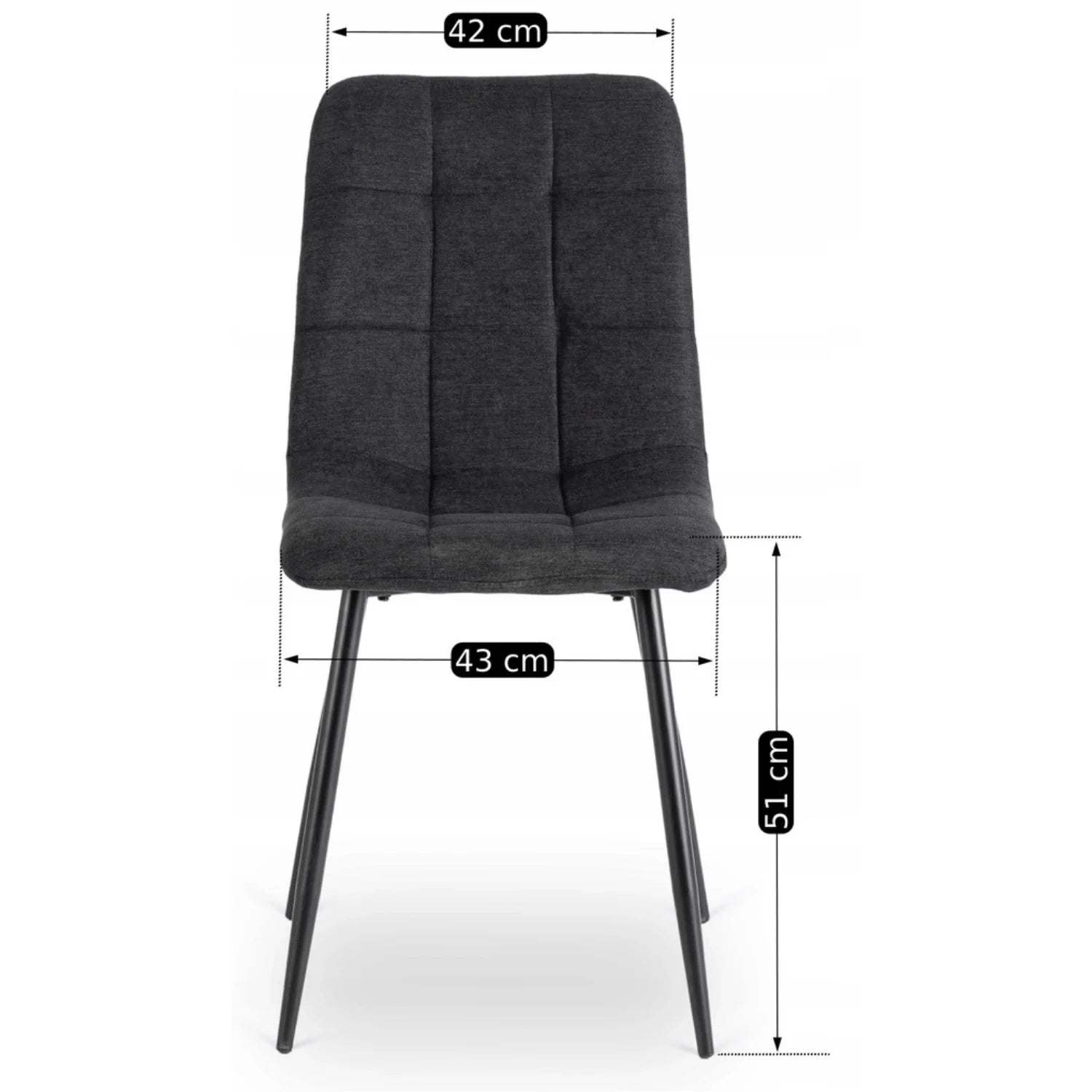 Elite PERU 2 Black Upholstered Chair – Modern Comfort with Timeless Appeal