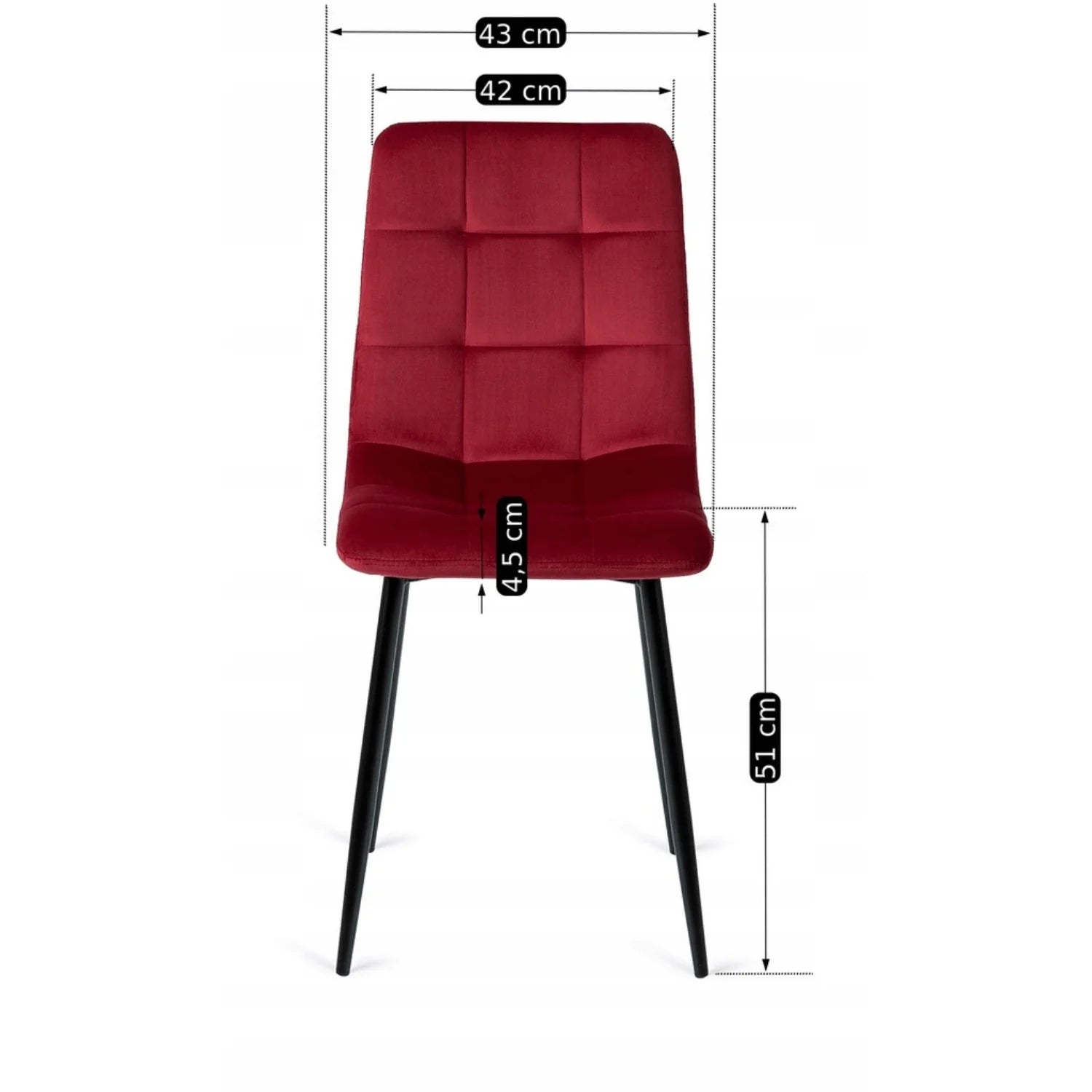 Elite PERU Burgundy Velvet Chair – A Touch of Luxury and Sophistication