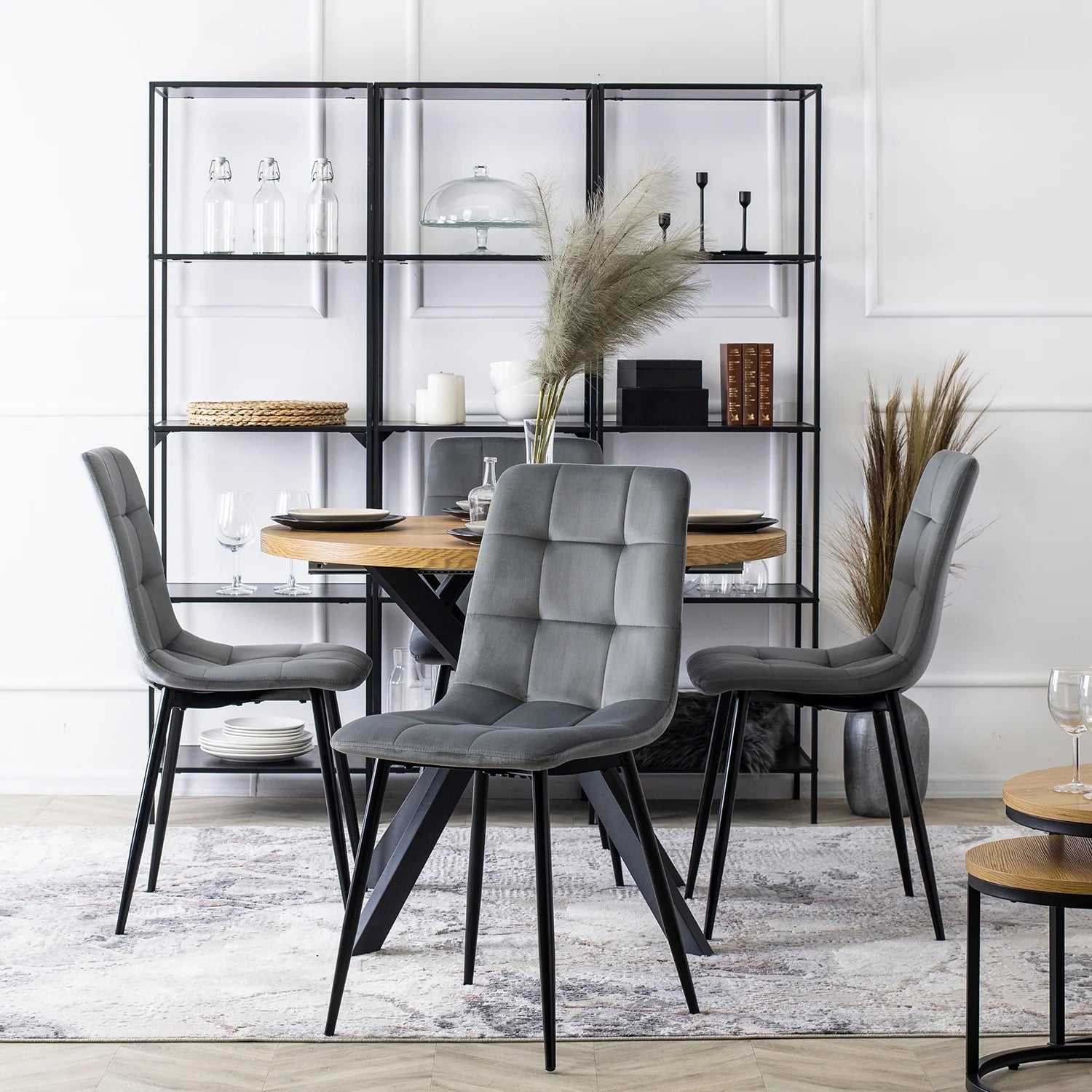 Elite PERU Grey Velvet Chair – Modern Elegance & Supreme Comfort