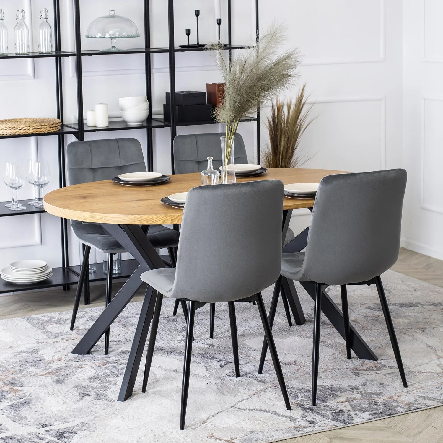 Elite PERU Grey Velvet Chair – Modern Elegance & Supreme Comfort