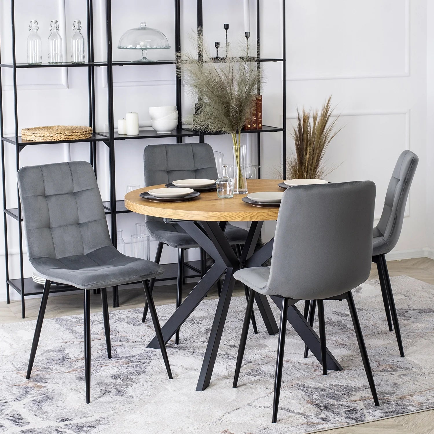 Elite PERU Grey Velvet Chair – Modern Elegance & Supreme Comfort