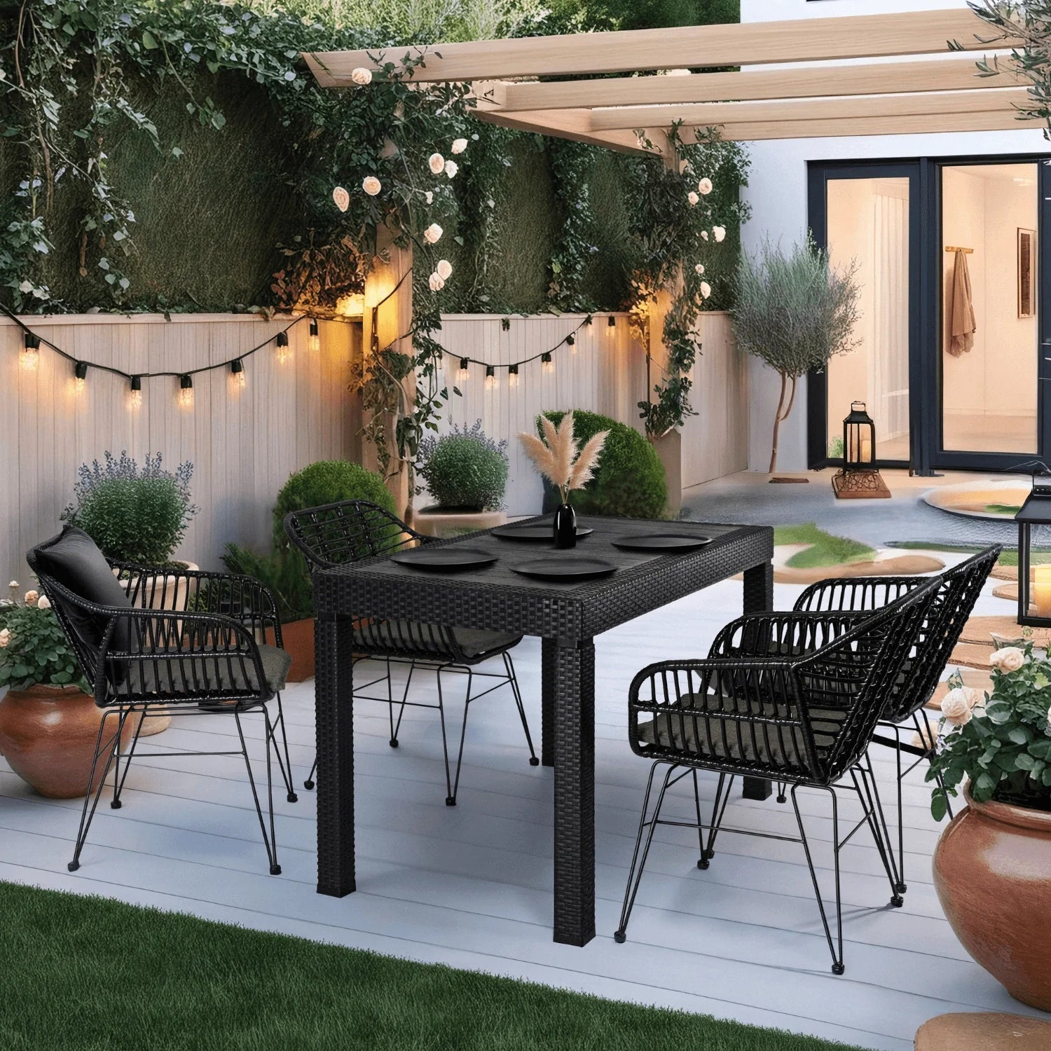 Elite MUSA Black Rattan Chair – A Blend of Style and Comfort