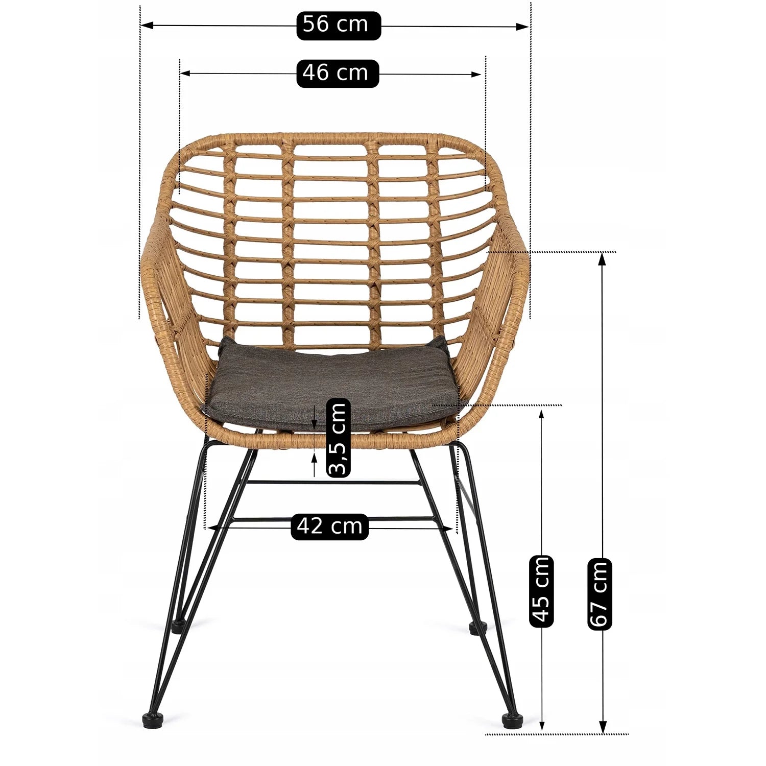 Elite MUSA Oak Rattan Chair – A Blend of Nature & Elegance
