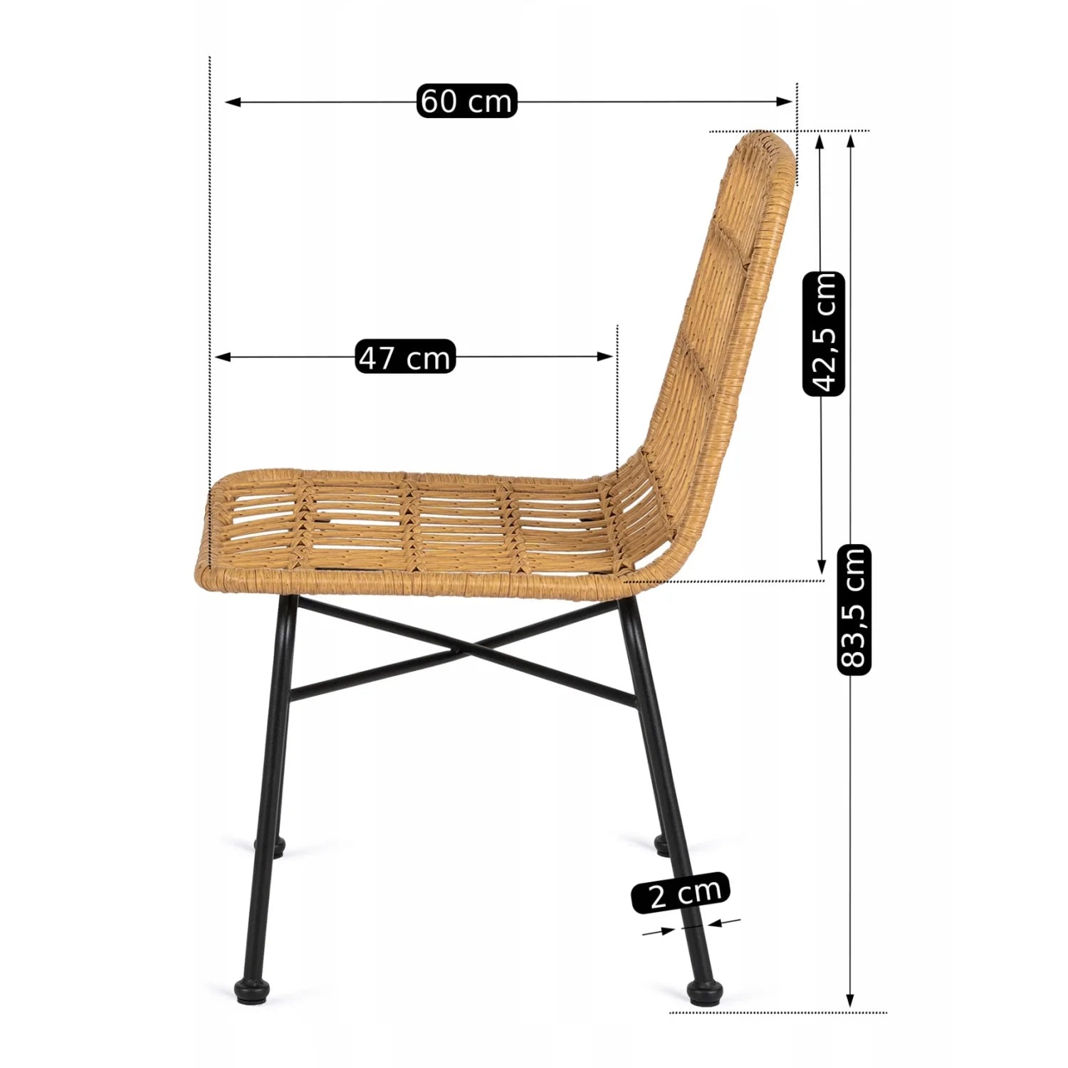 Elite WALDI Oak Rattan Chair – A Natural Touch for Any Space