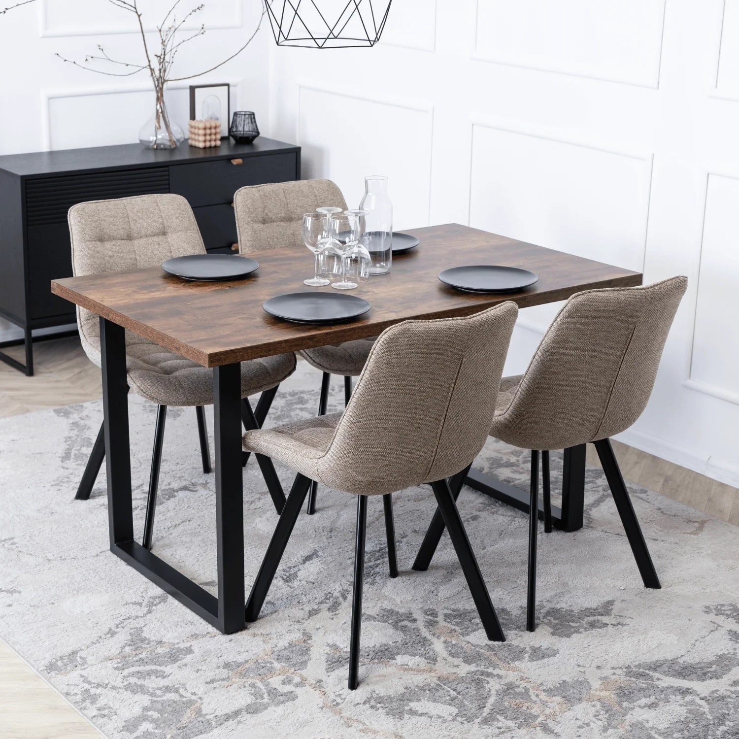 Elite RICK 2 Beige Upholstered Chair – A Blend of Comfort and Elegance