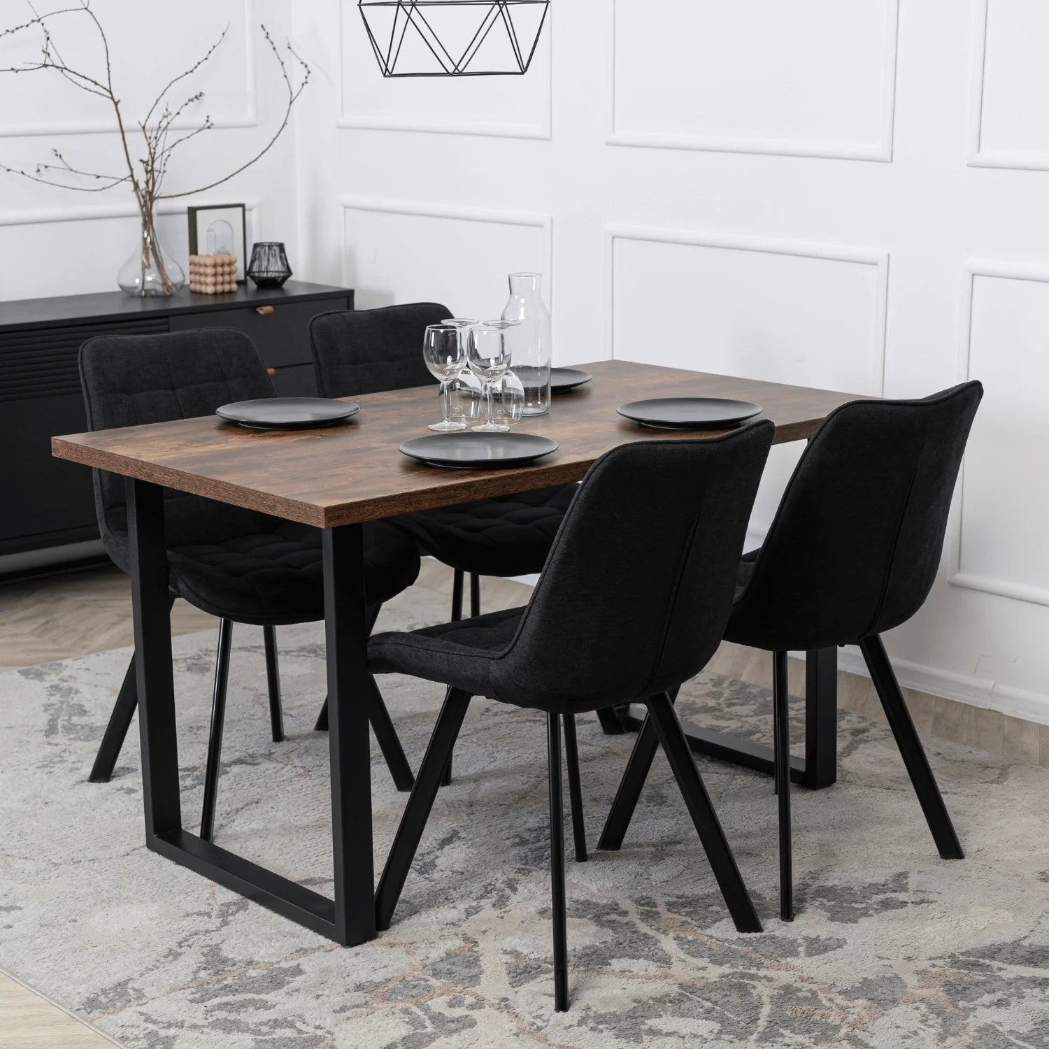 RICK 2 Black Upholstered Chair – A Perfect Blend of Style and Comfort