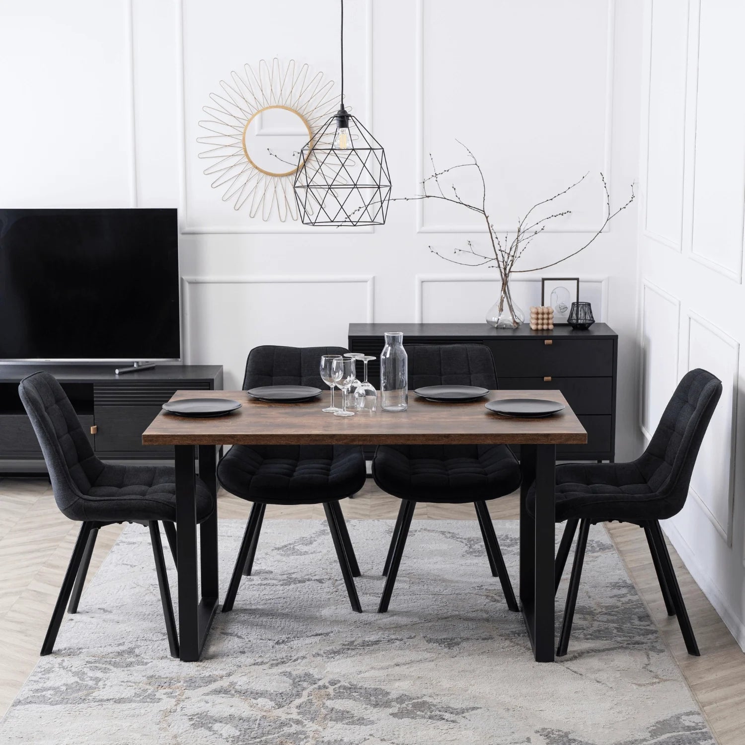 RICK 2 Black Upholstered Chair – A Perfect Blend of Style and Comfort