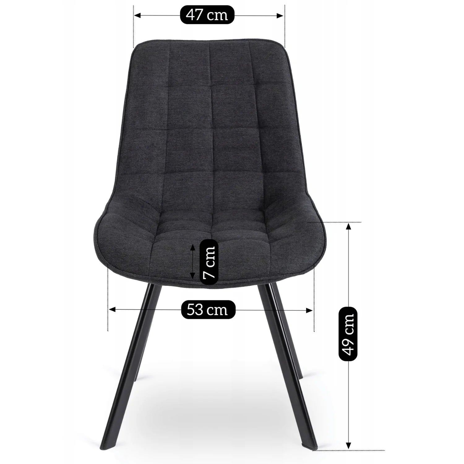 RICK 2 Black Upholstered Chair – A Perfect Blend of Style and Comfort
