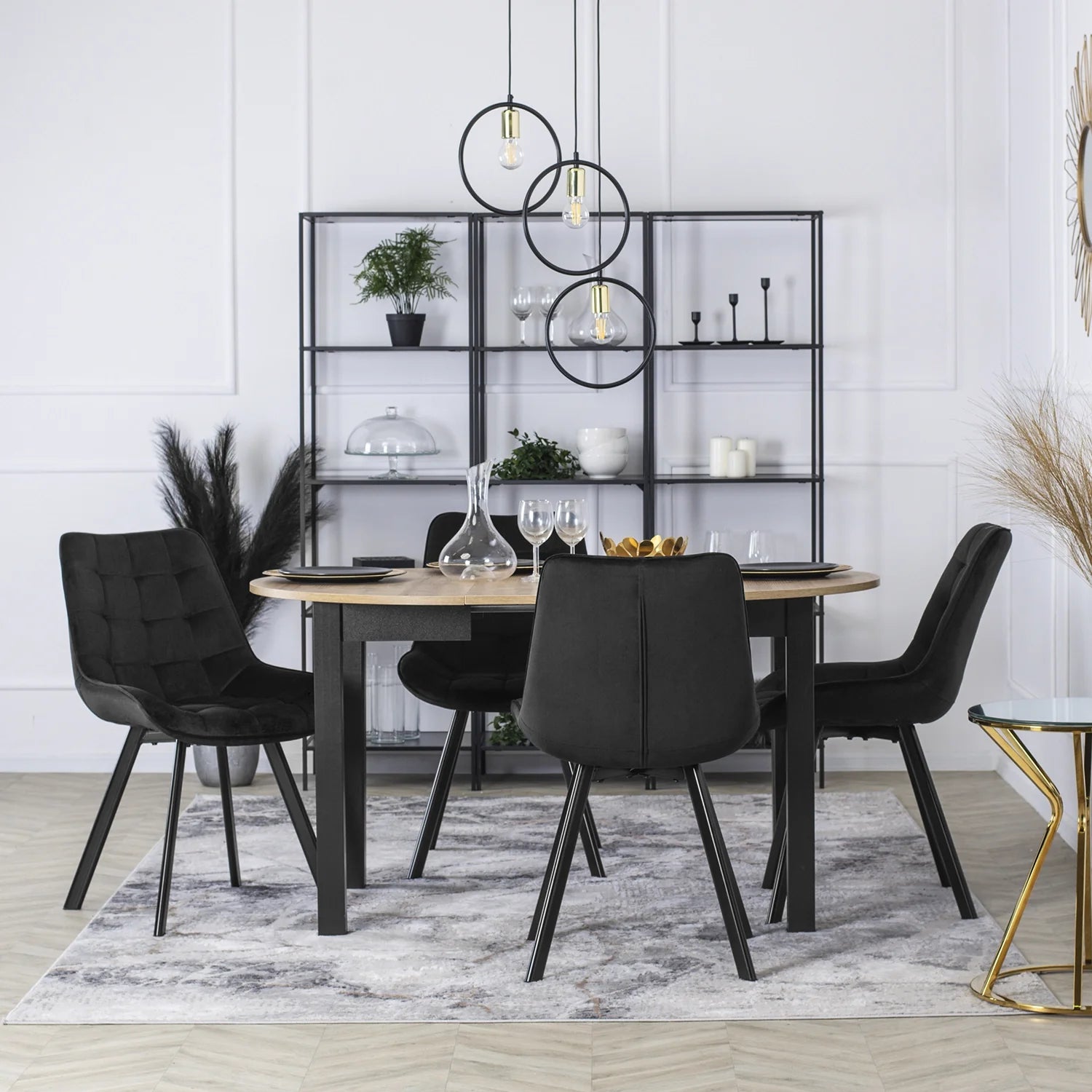 Elite RICK Black Velvet Chair – A Fusion of Elegance and Comfort