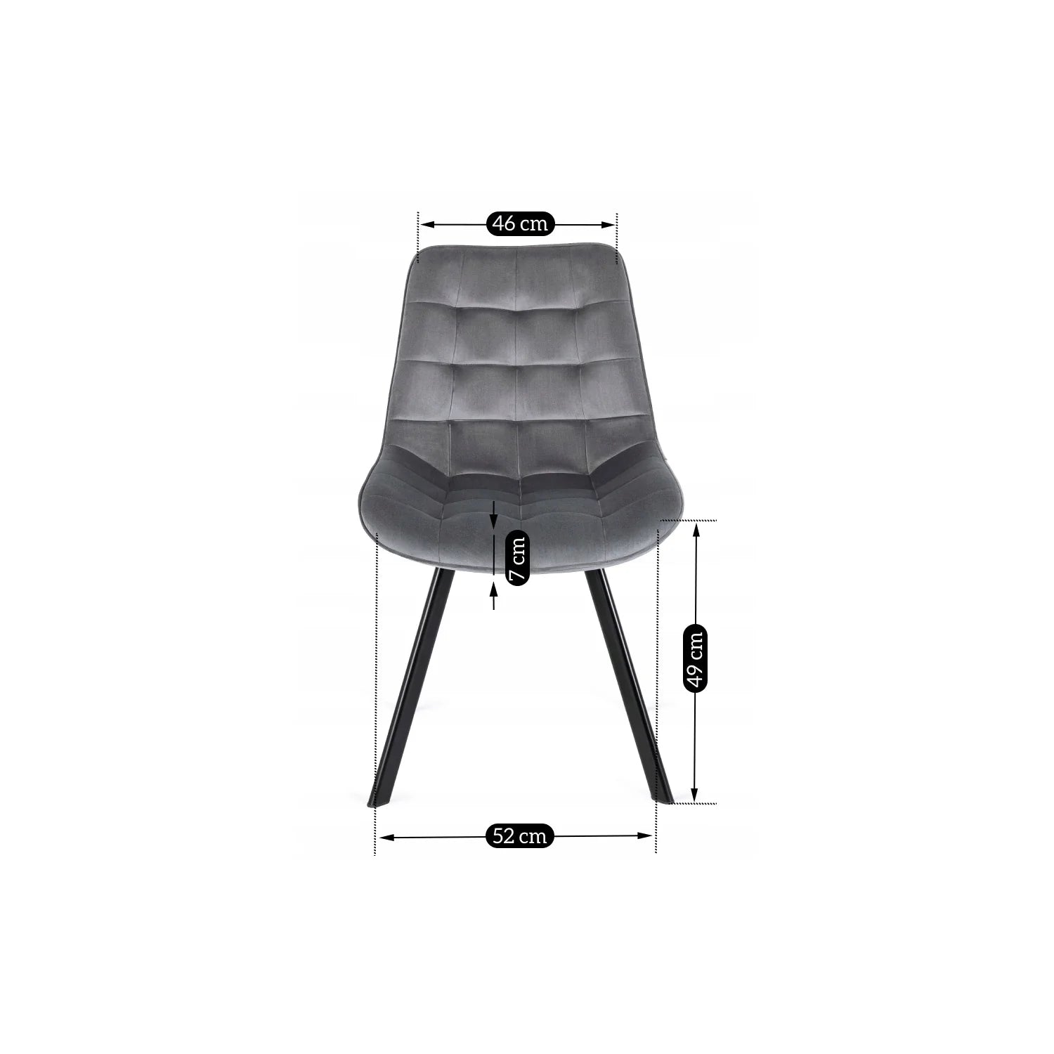 Elite RICK Grey Velvet Chair – Modern Comfort & Style