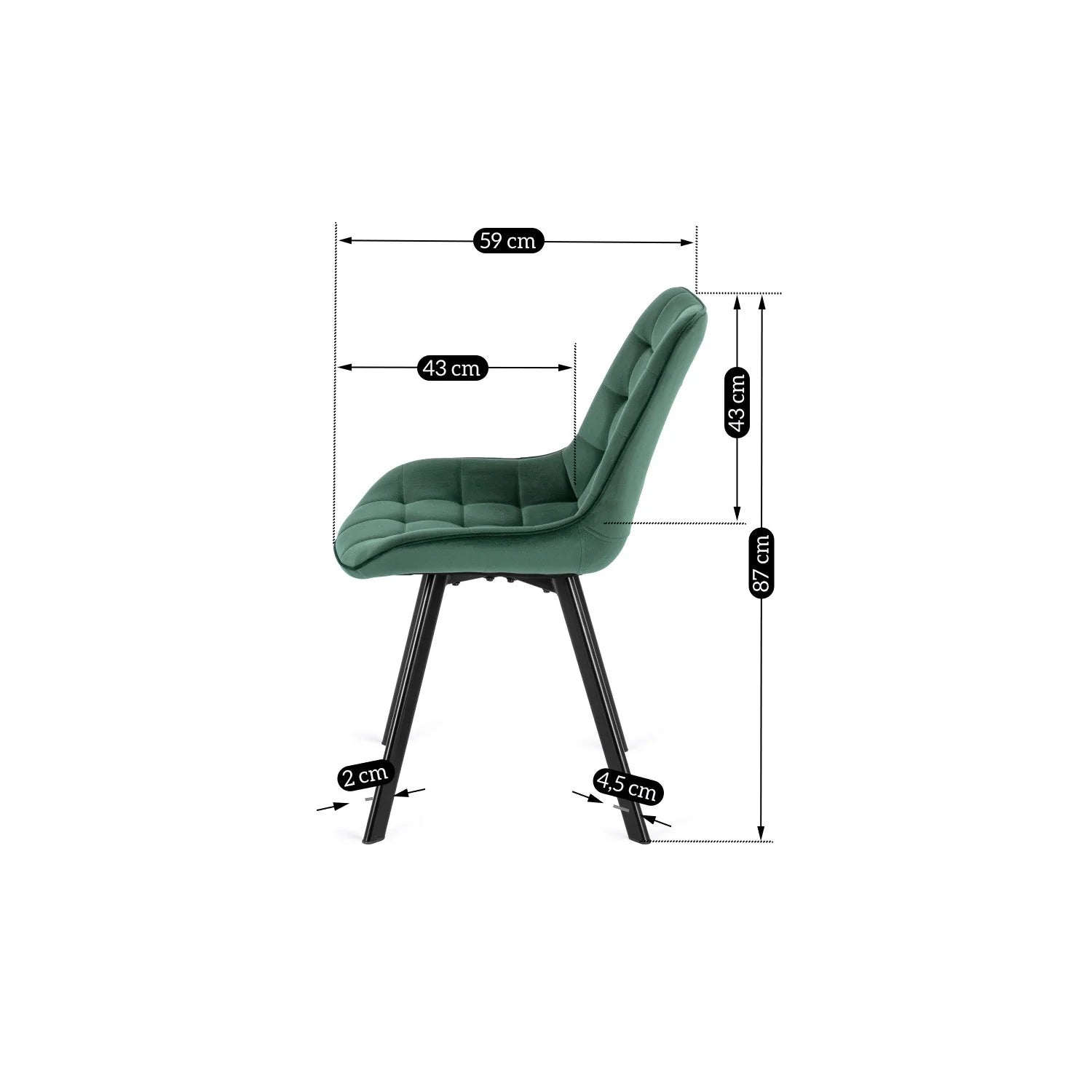 Elite RICK Green Velvet Chair – A Statement of Style and Comfort