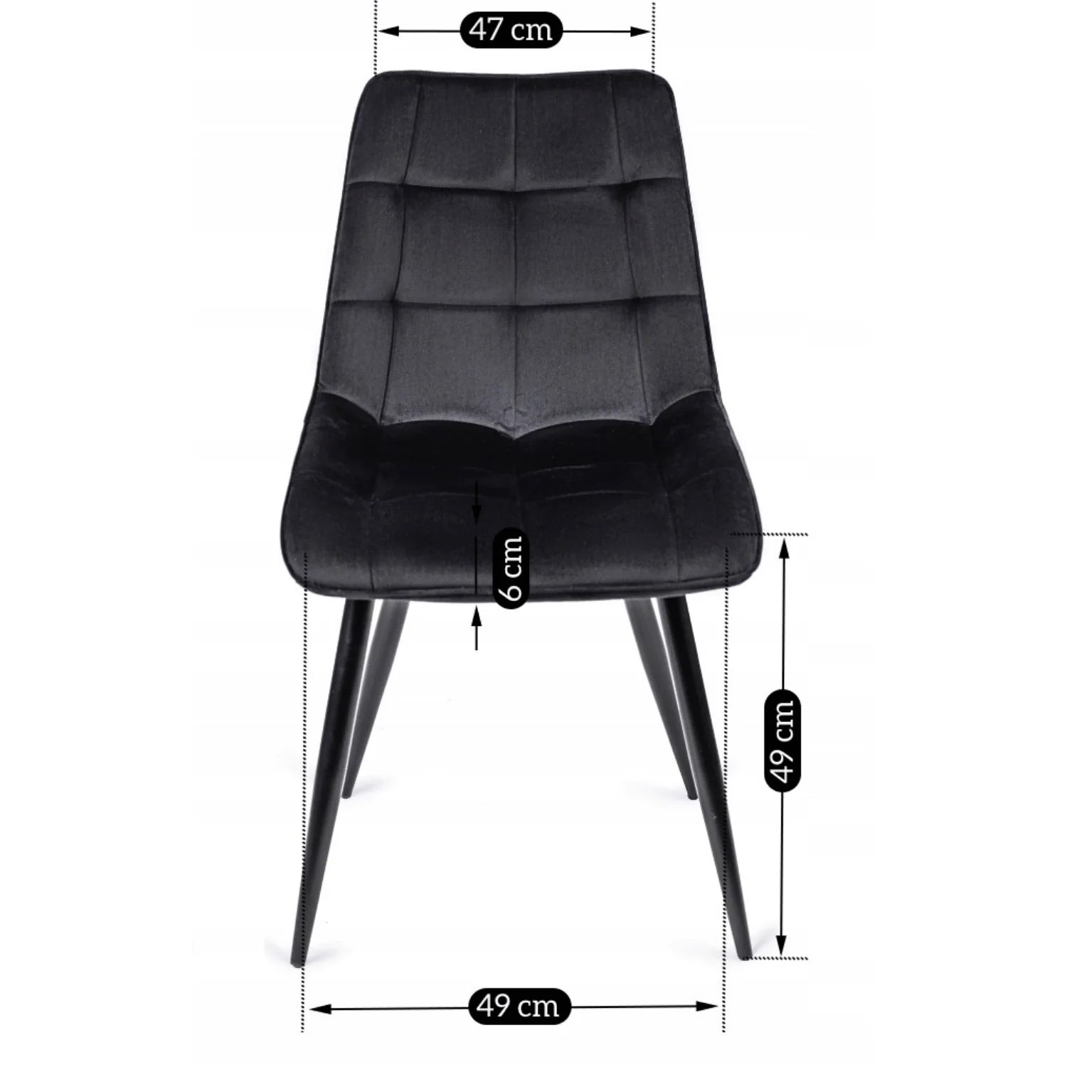 Elite RIO Black Velvet Chair – Sophistication Meets Comfort
