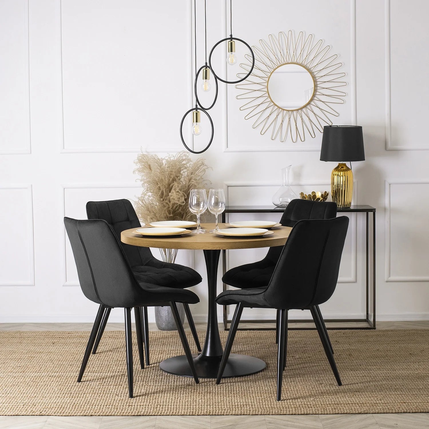 Elite RIO Black Velvet Chair – Sophistication Meets Comfort