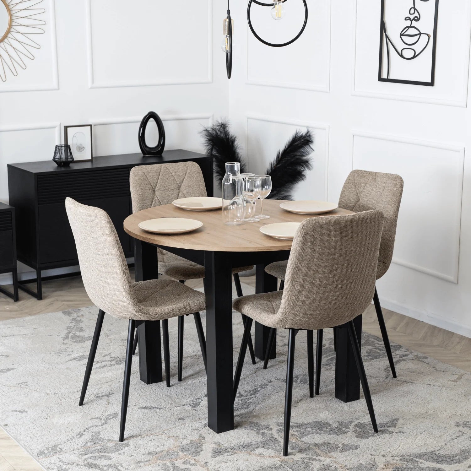 Elite ROBIN 2 Beige Upholstered Chair – A Blend of Elegance and Comfort