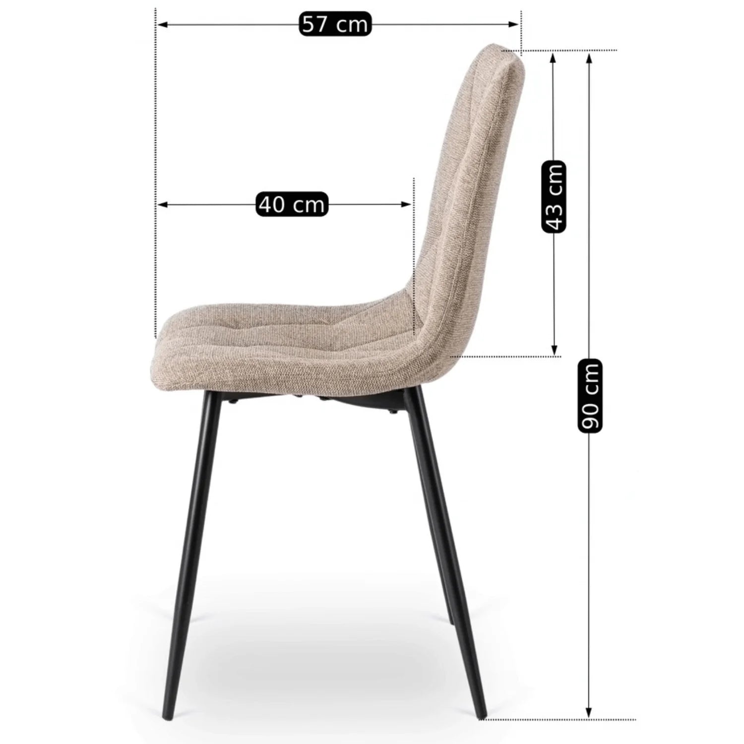 Elite ROBIN 2 Beige Upholstered Chair – A Blend of Elegance and Comfort