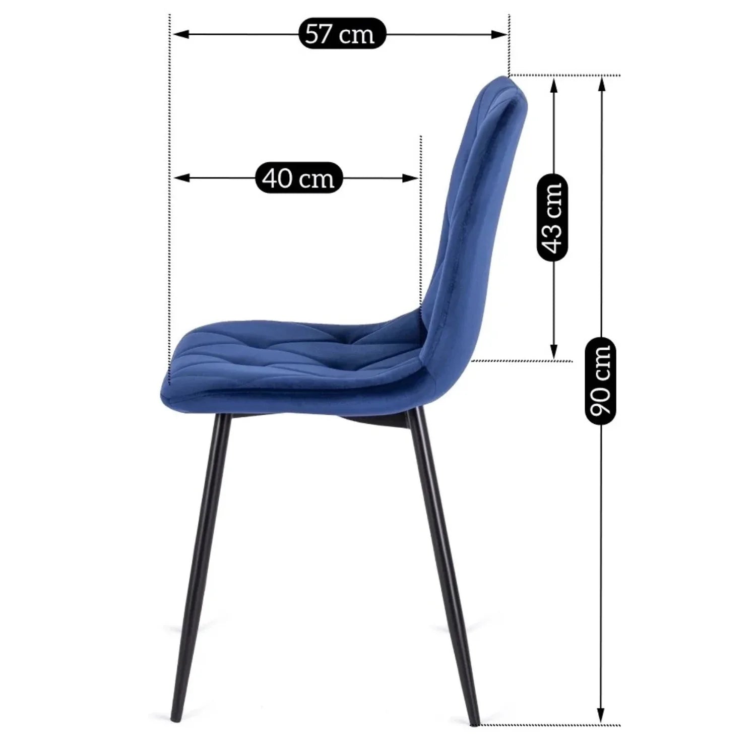 Elite ROBIN Marineblauer Samtsessel – Ein Statement für Eleganz und Komfort