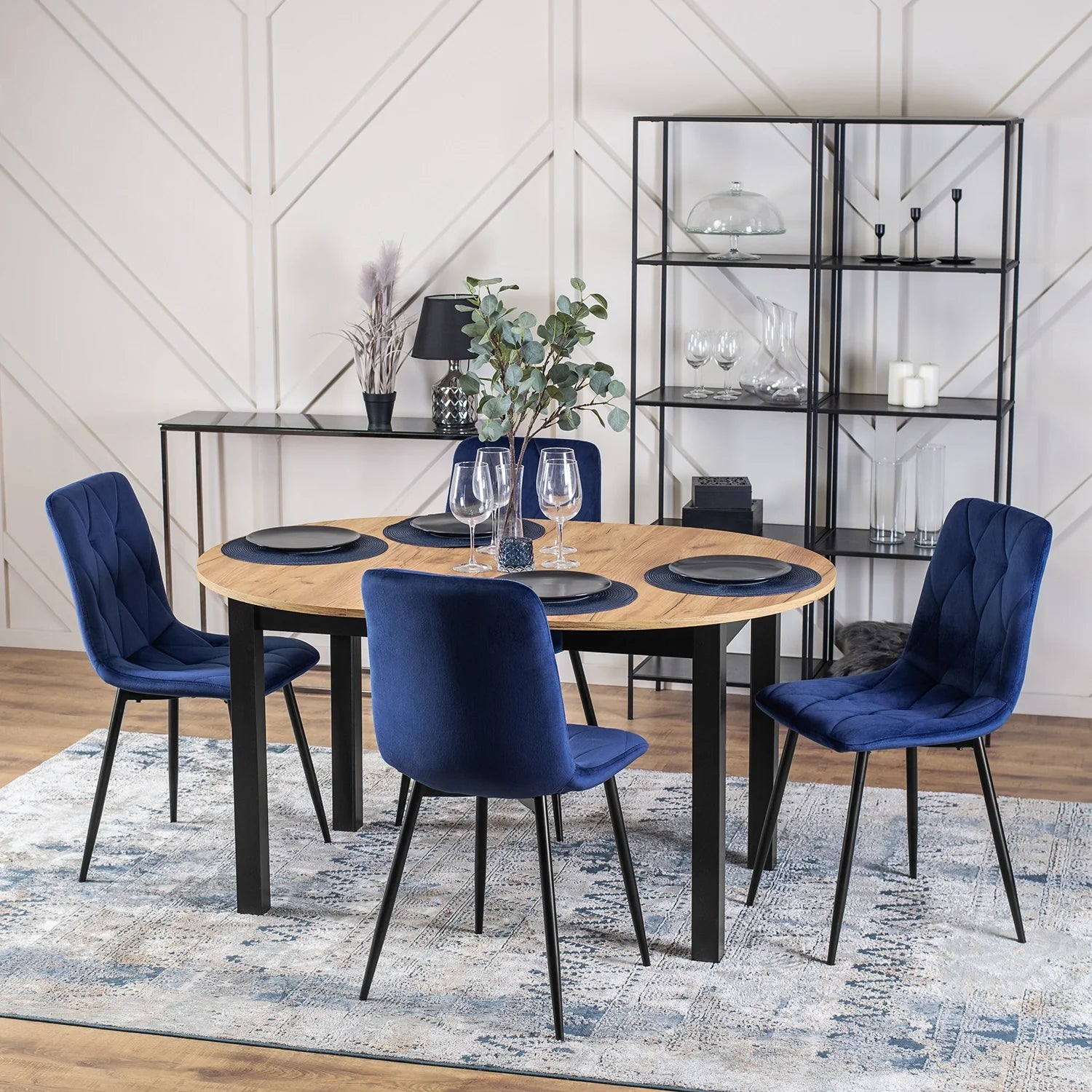 Elite ROBIN Marineblauer Samtsessel – Ein Statement für Eleganz und Komfort