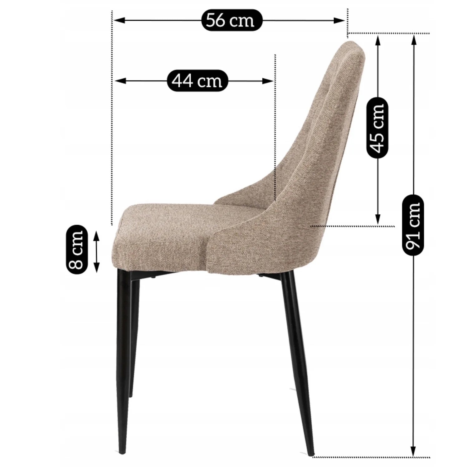 Elite CORK 2 Beige Upholstered Chair – Modern Elegance & Ultimate Comfort