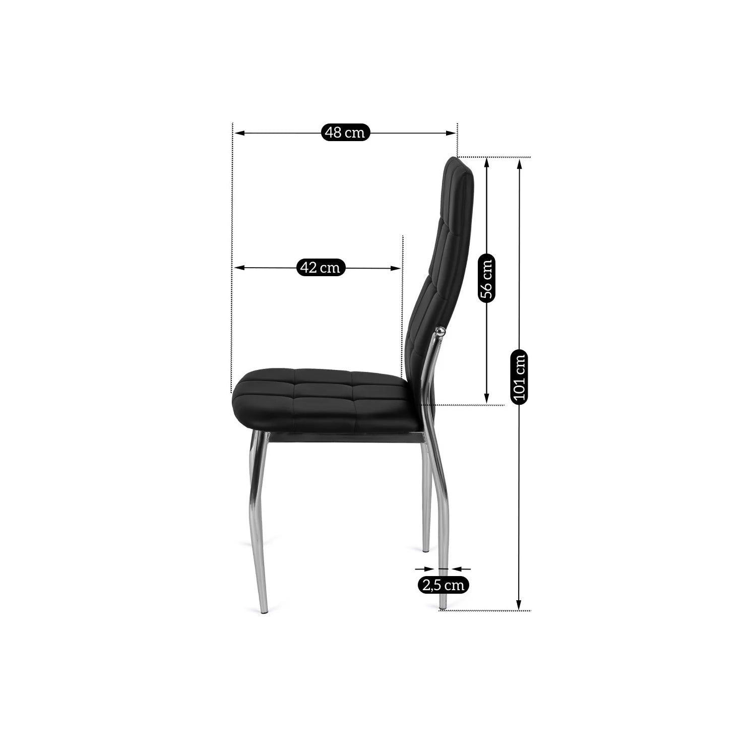 Elite MOLLY Chair – Black Eco-Leather