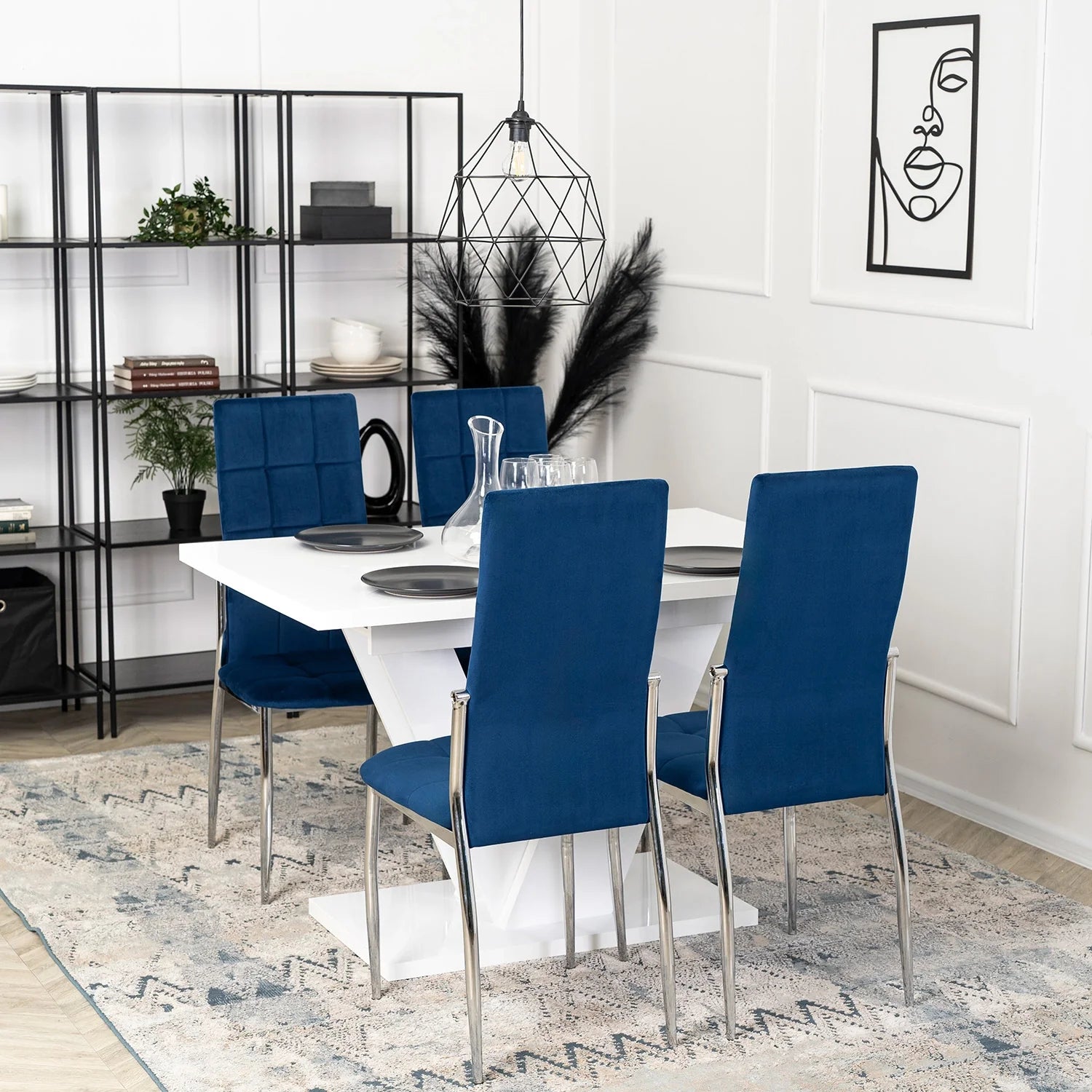 Elite MOLLY Chair – Navy Blue Velvet