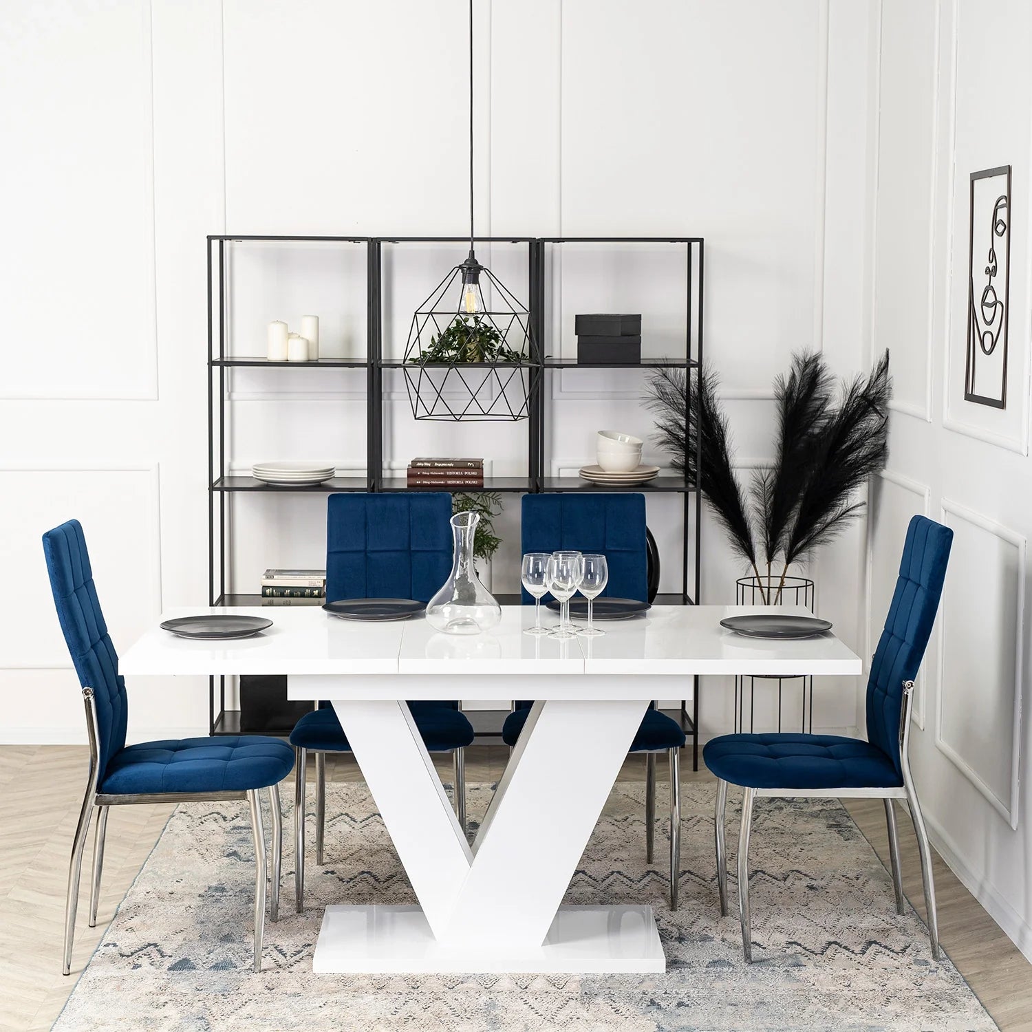 Elite MOLLY Chair – Navy Blue Velvet