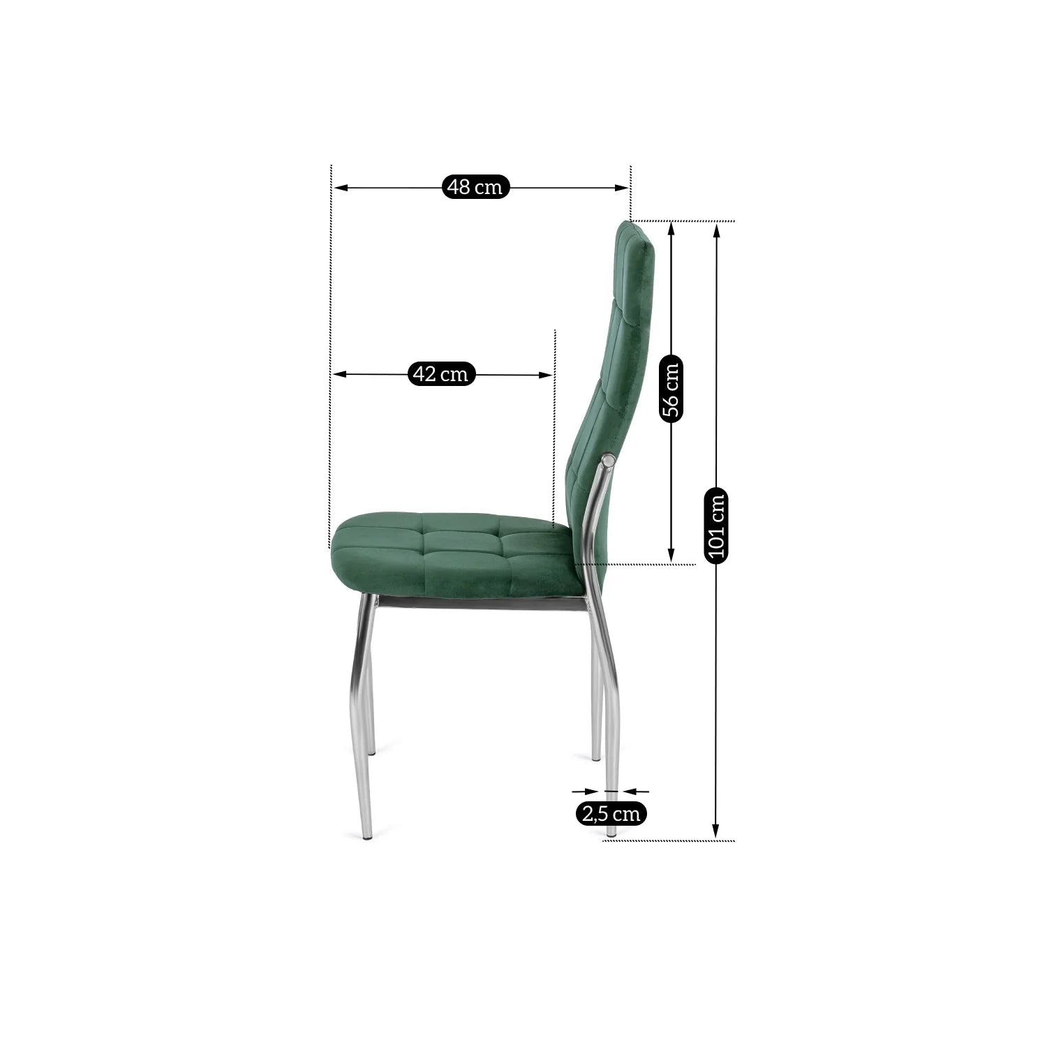 Elite MOLLY Stuhl – Grüner Samt