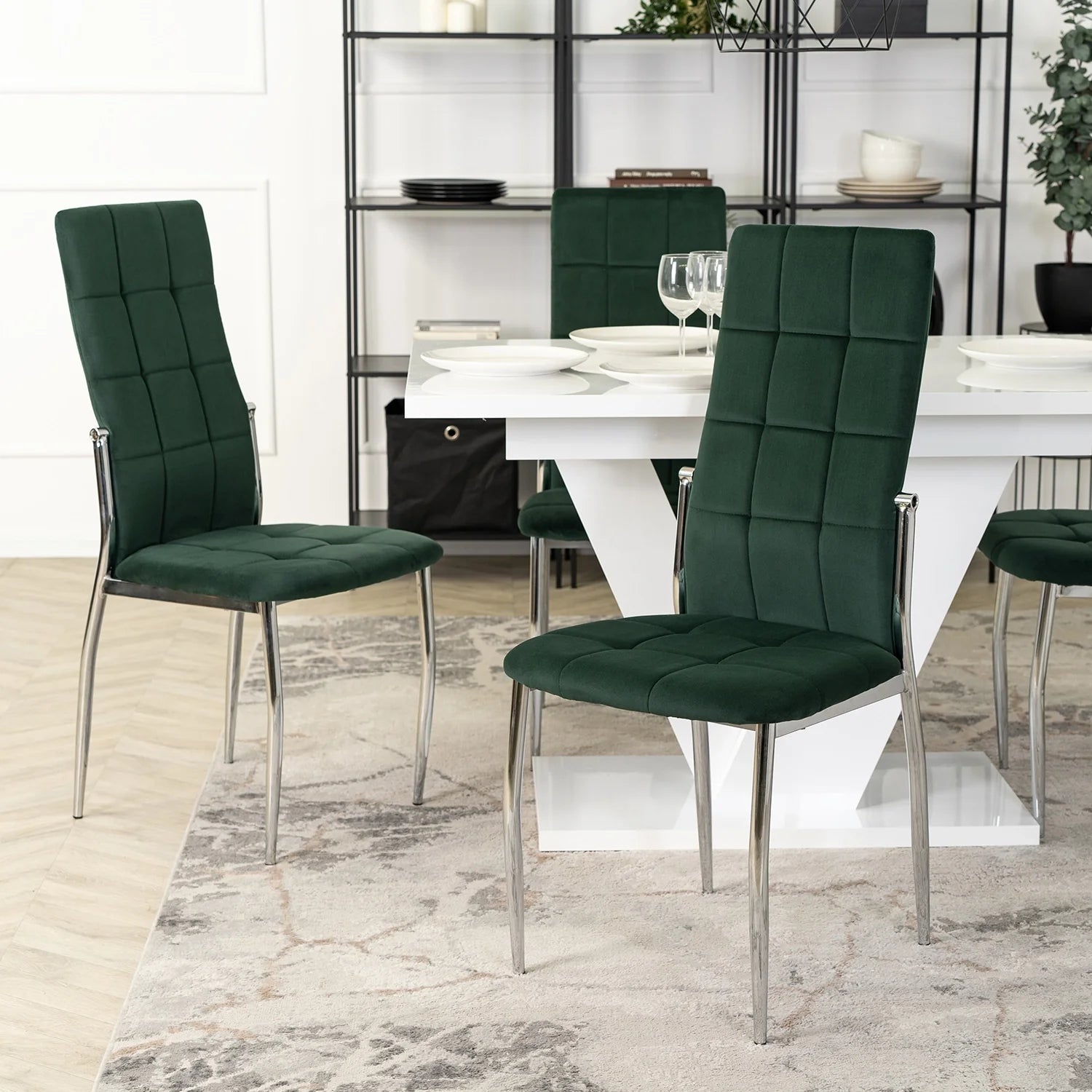 Elite MOLLY Stuhl – Grüner Samt