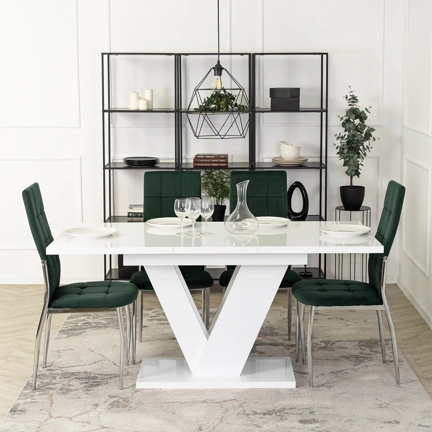 Elite MOLLY Stuhl – Grüner Samt