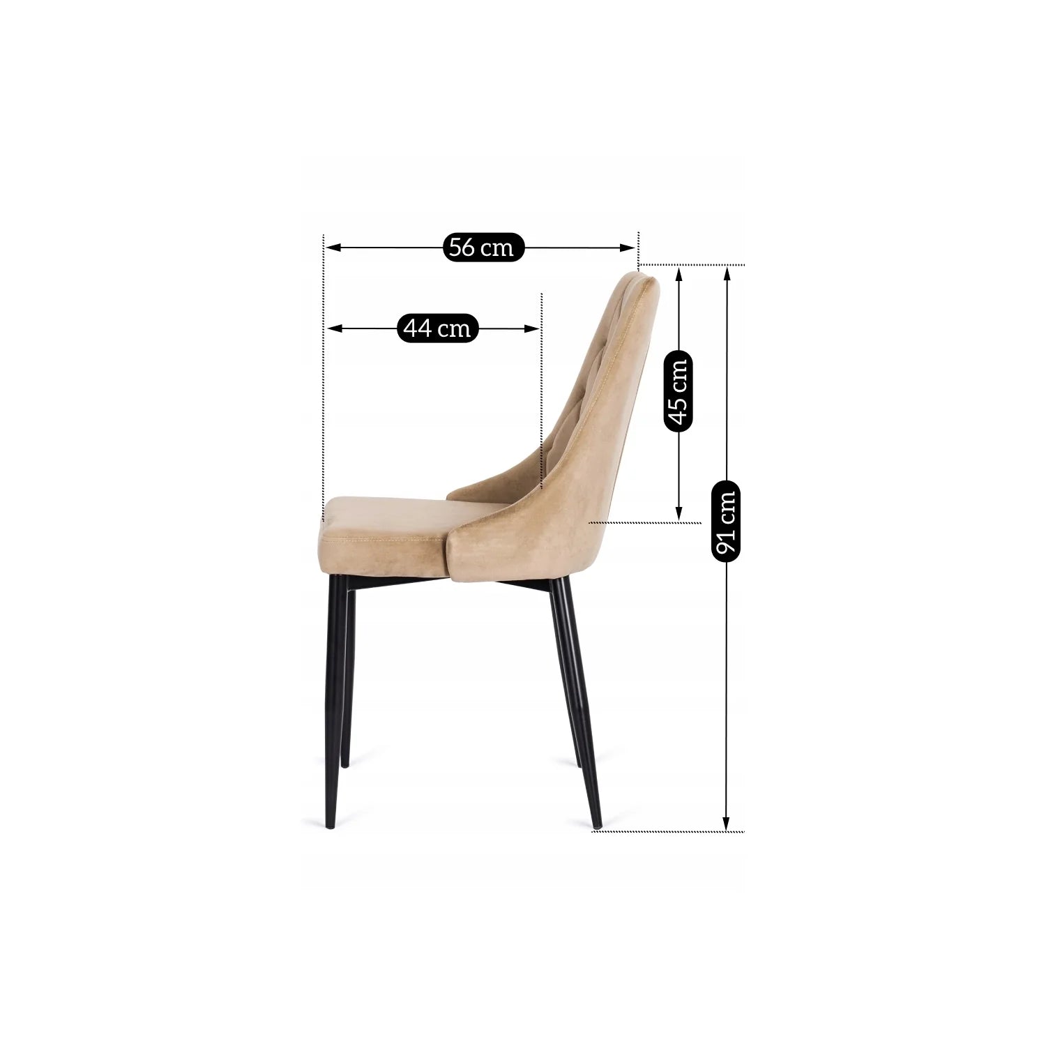 Elite CORK Beige Velvet Chair – Timeless Elegance for Your Interior