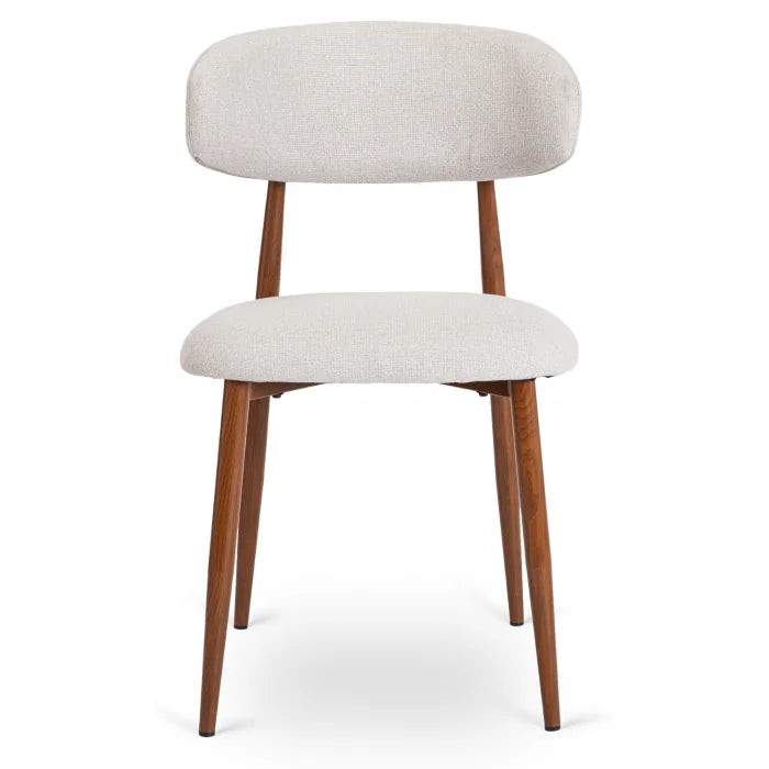 Elite FLAVIO Upholstered Chair Walnut/Grey Modern Retro