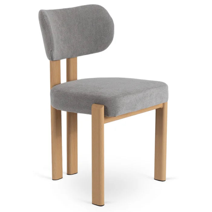 Elite GRENADA Upholstered Chair Oak/Grey Modern