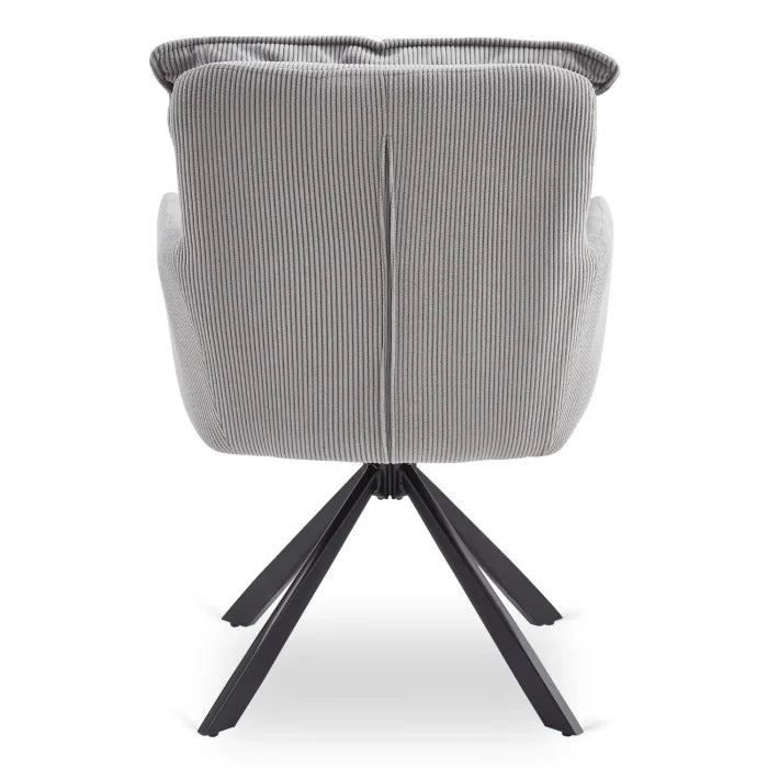 Elite CITY Modern swivel chair in grey corduroy
