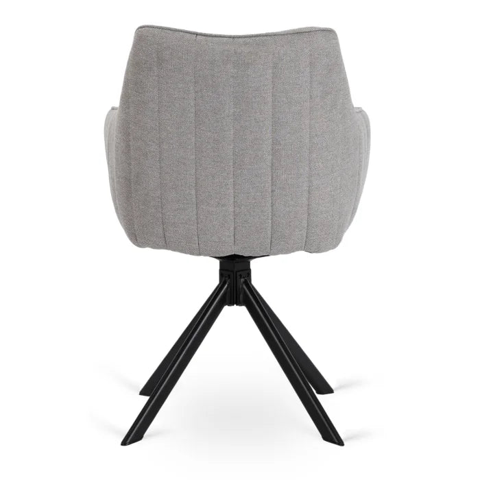 Elite MUMBAI Grey Modern Upholstered Swivel Chair
