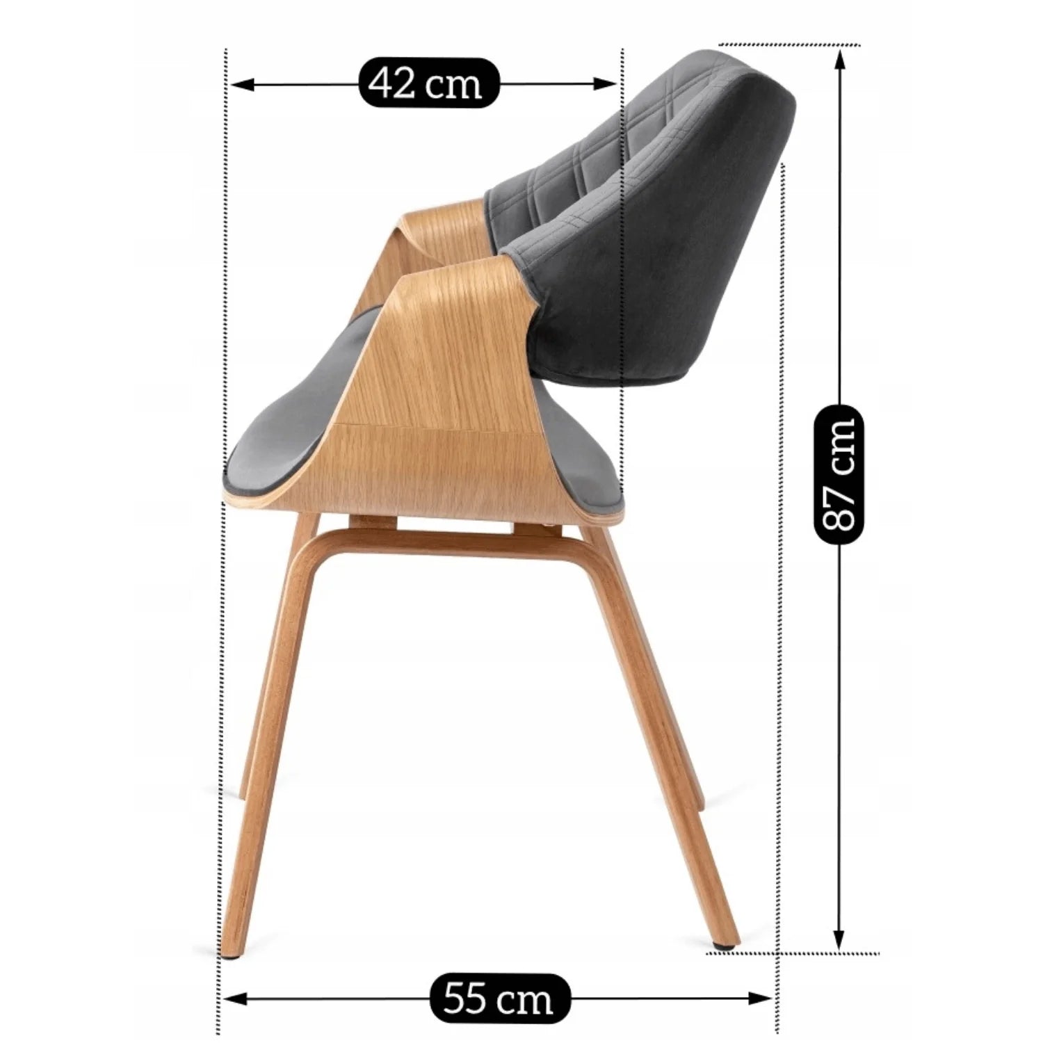 Elite LUISE Grauer Samtsessel – Eine stilvolle Mischung aus Komfort und Eleganz