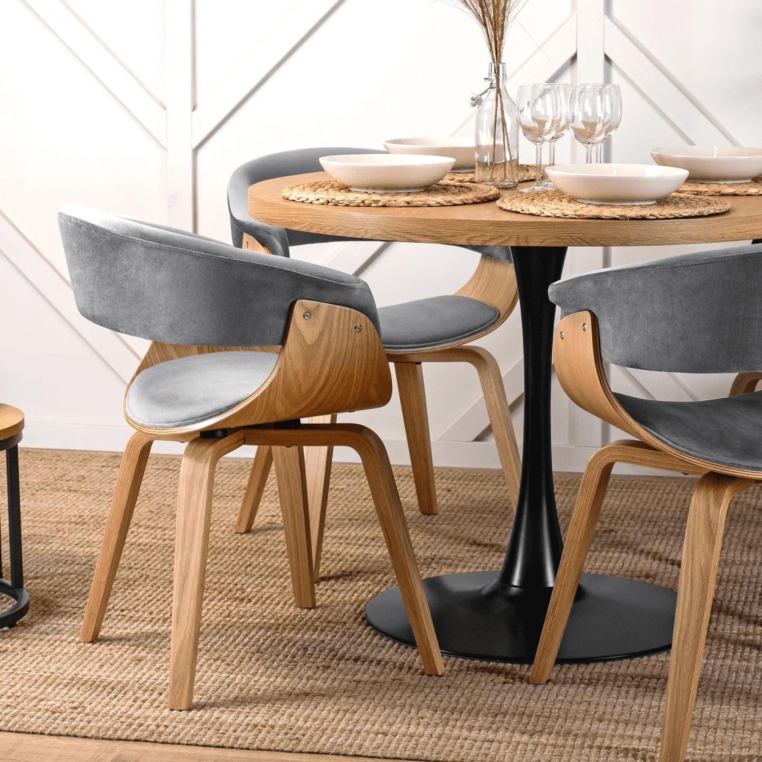 Elite GARY Golden Oak/Grey Chair – A Blend of Elegance & Comfort