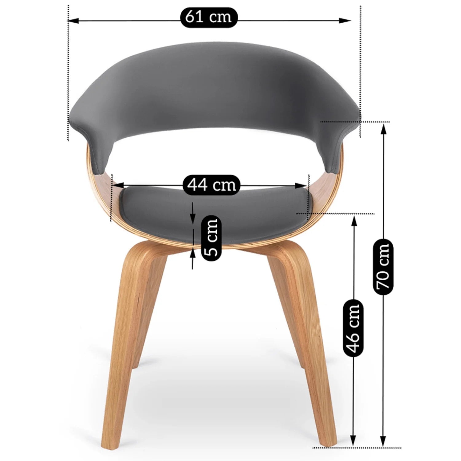 Elite GARY Golden Oak/Grey Chair – A Blend of Elegance & Comfort