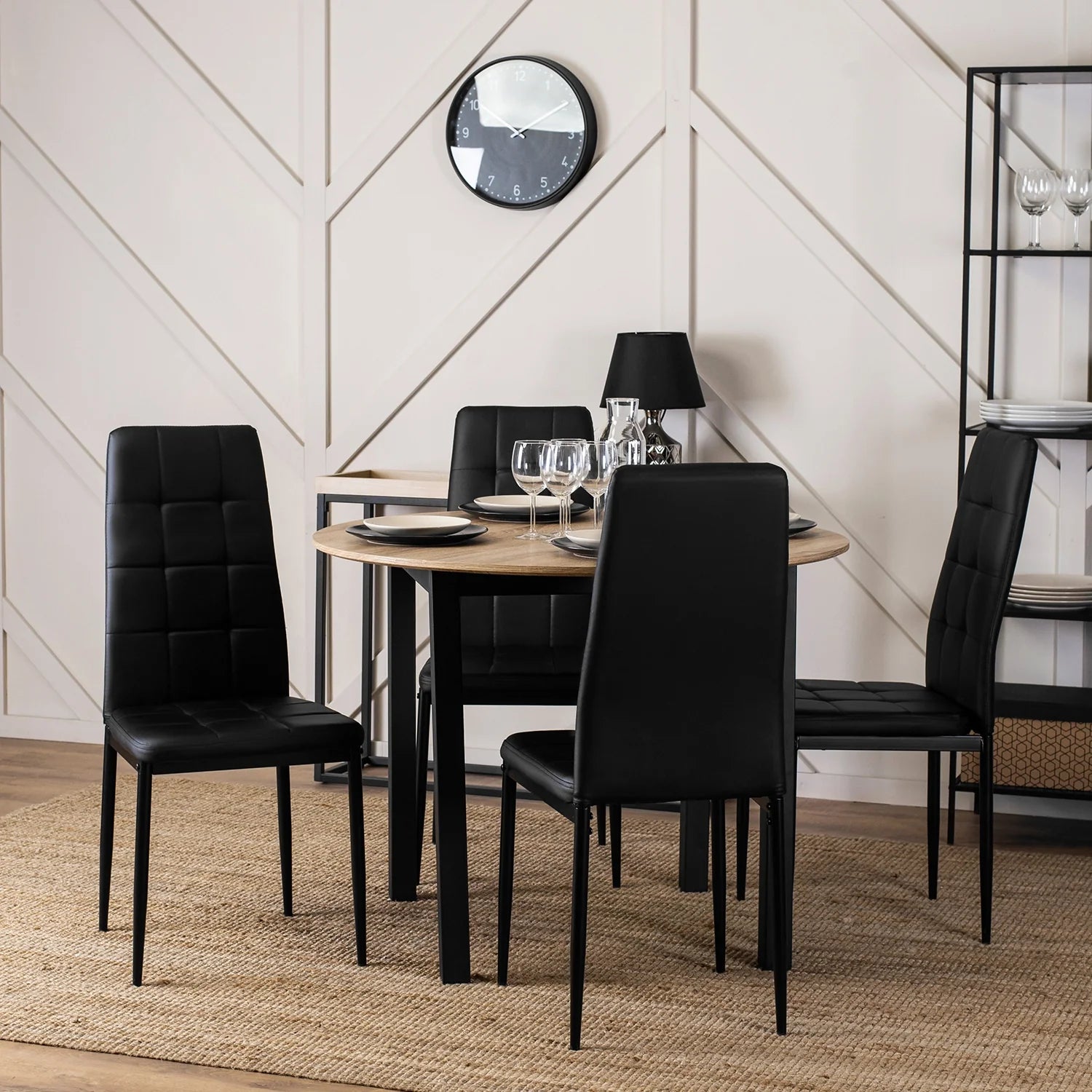 Elite TEX 2 Black Eco-Leather Chair – Sleek & Timeless Elegance