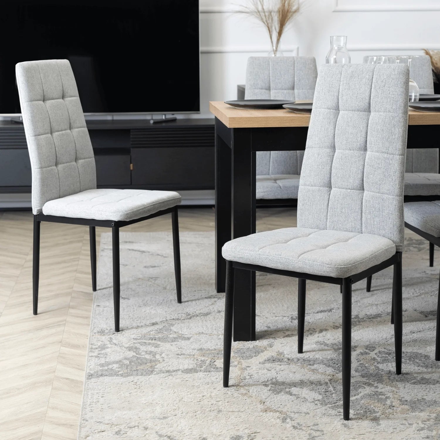 Elite TEX Light Grey Fabric Chair – Stylish & Versatile Comfort