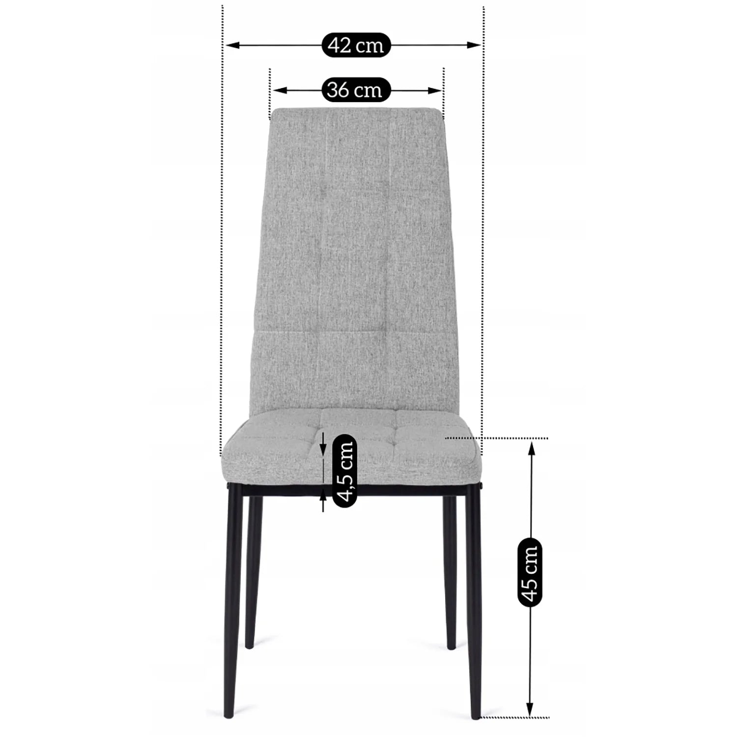 Elite TEX Light Grey Fabric Chair – Stylish & Versatile Comfort