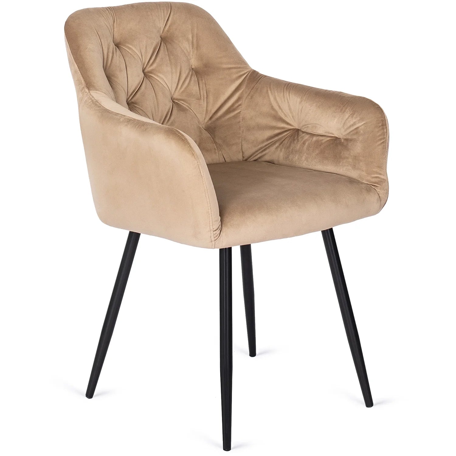 Elite VIKI Beige Velvet Chair – A Blend of Comfort & Elegance