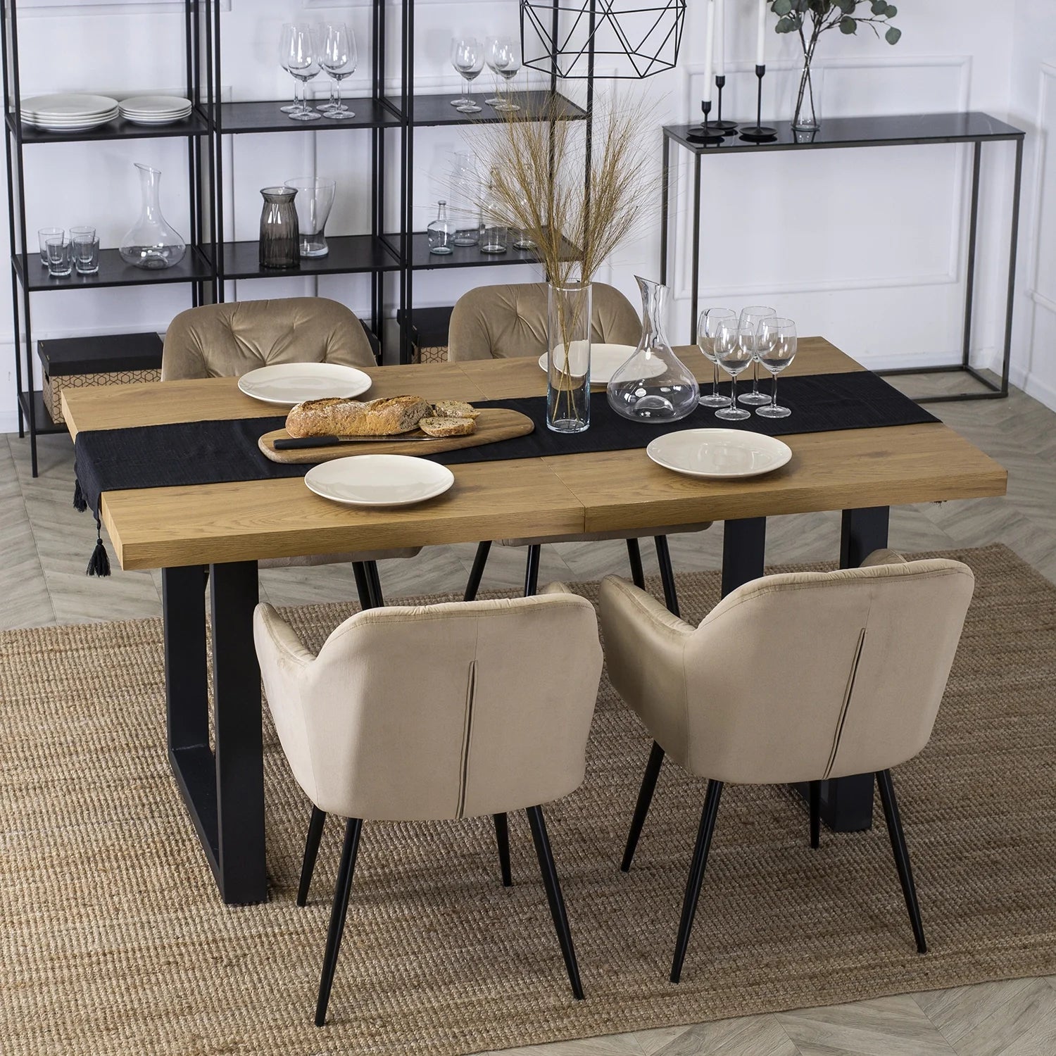 Elite VIKI Beige Velvet Chair – A Blend of Comfort & Elegance