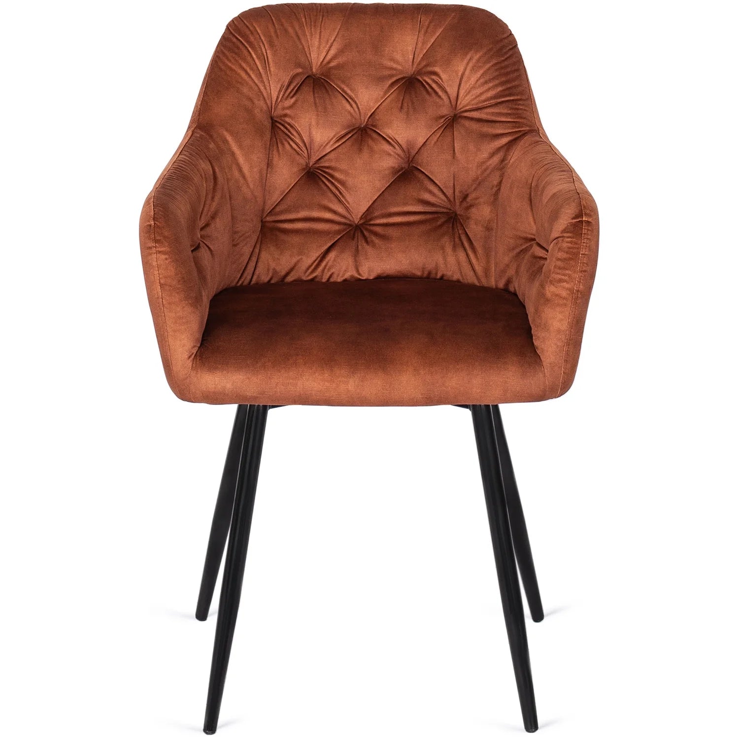Elite VIKI Rust Velvet Chair – Ein Statement für Wärme und Eleganz