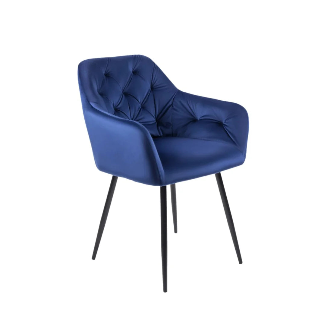 Elite VIKI Navy Blue Velvet Chair – Luxurious & Stylish Comfort