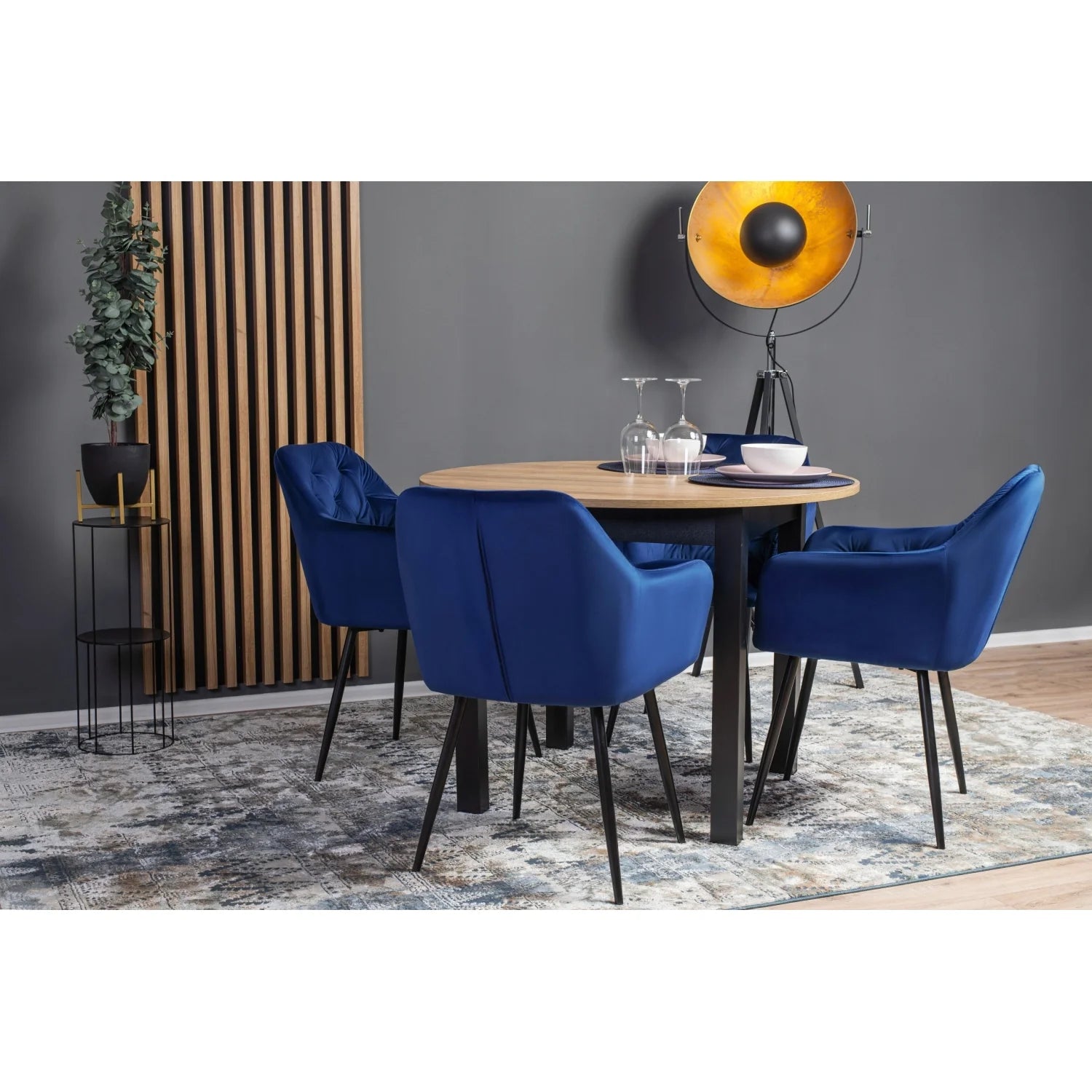Elite VIKI Navy Blue Velvet Chair – Luxurious & Stylish Comfort
